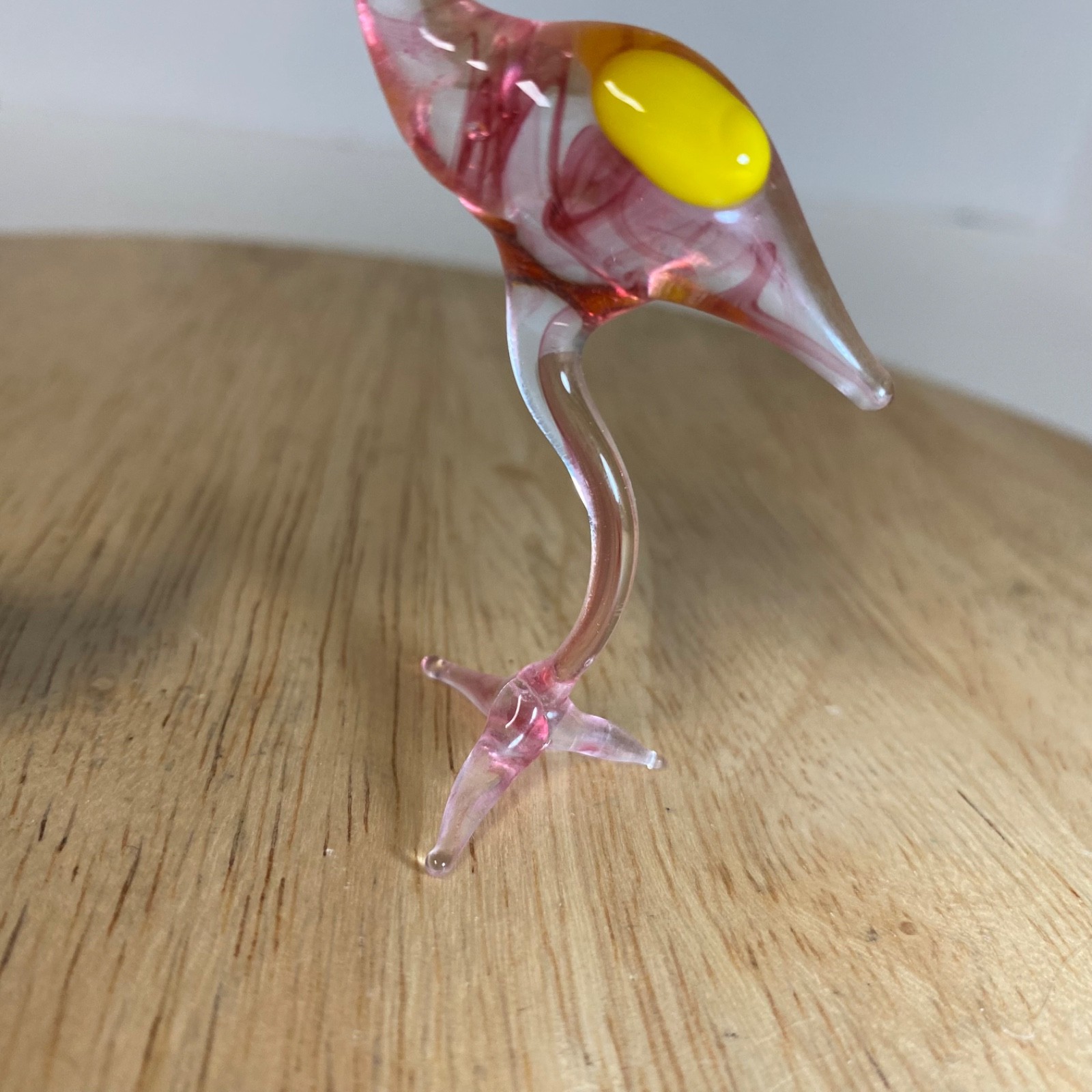 Vintage Murano Style 2 Birds Miniature Figurine • Blue Duck • Flamingo