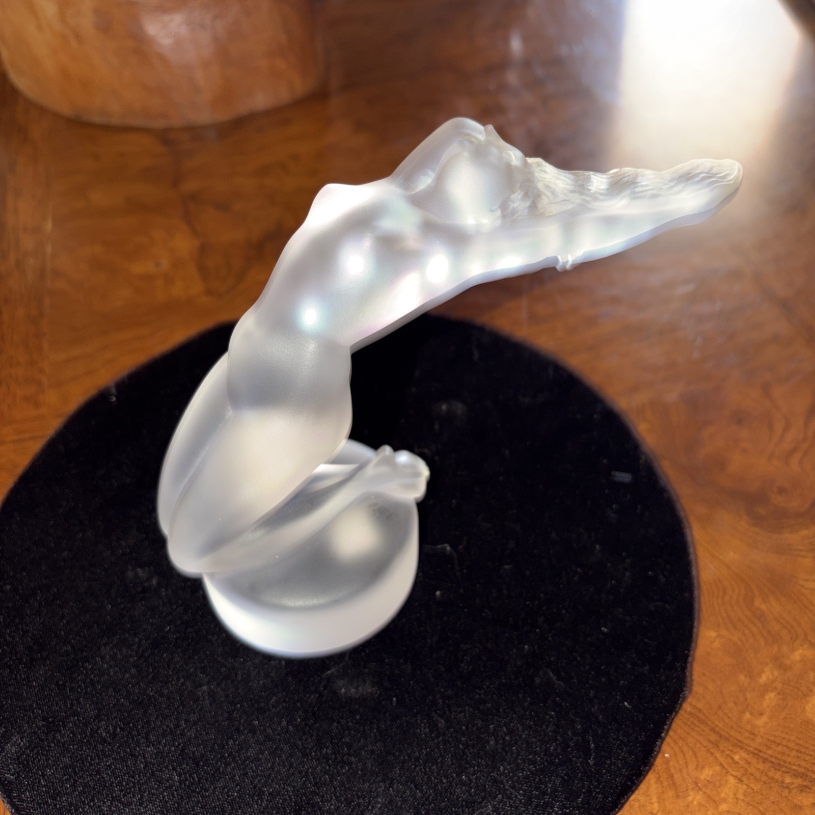 Vintage Lalique France Frosted Crystal “Chrysis” Nude Woman Figurine Signed