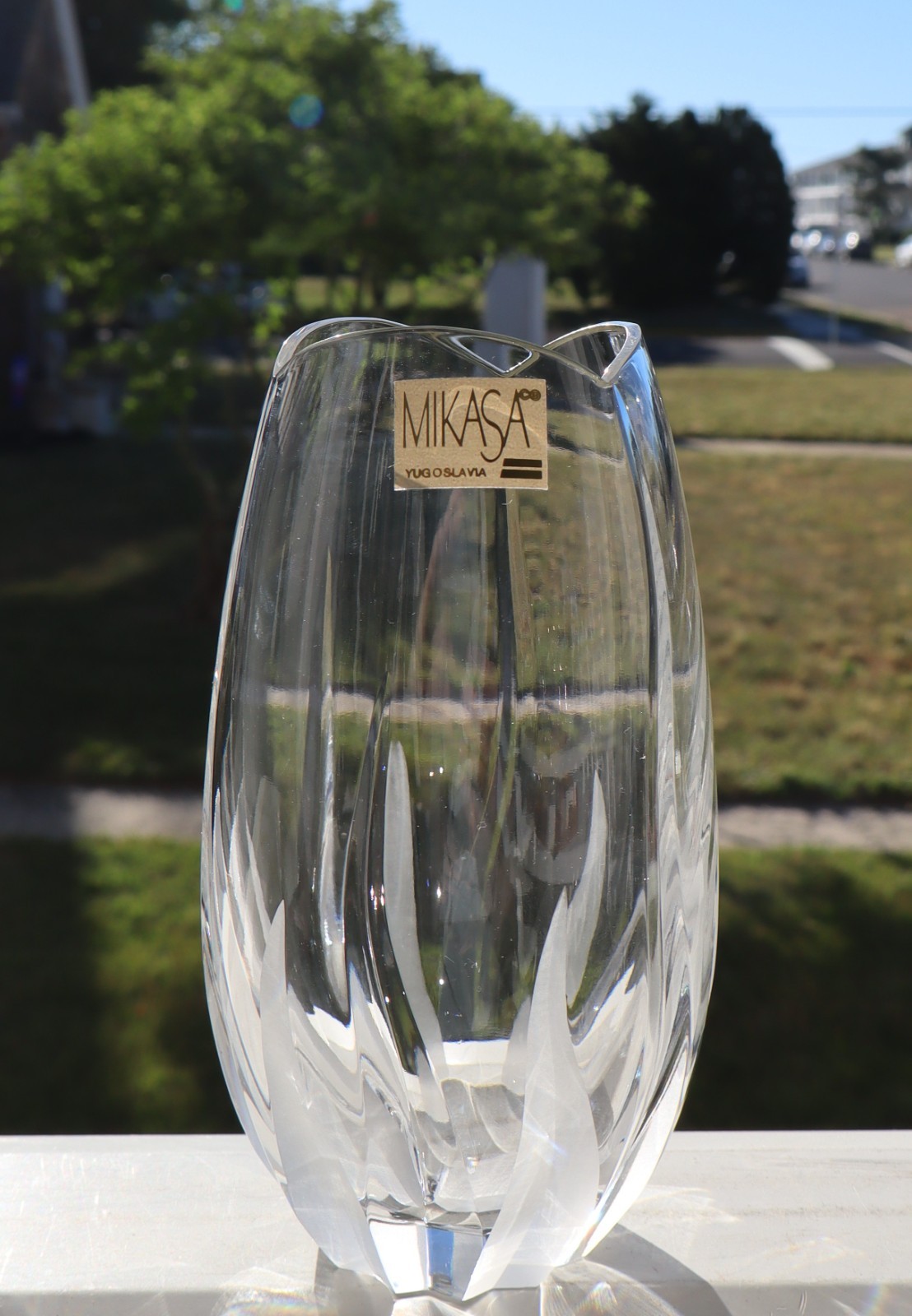 MIKASA FLAME D’ AMORE 5 1/2″ VASE WITH LABEL