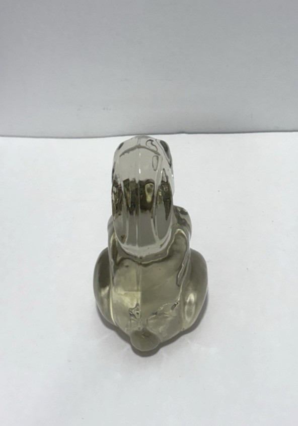 Glass Bunny Rabbit Paperweight Figure Easter Spring Decor
