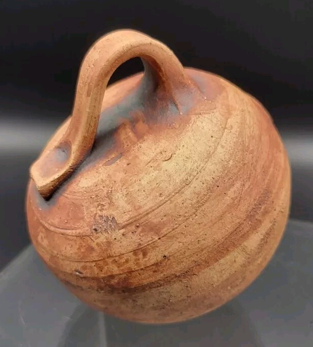 Vintage Art Pottery Sleigh Bell ~ Approx. 3 in, Lovely Tone, Handmade, Unmarked