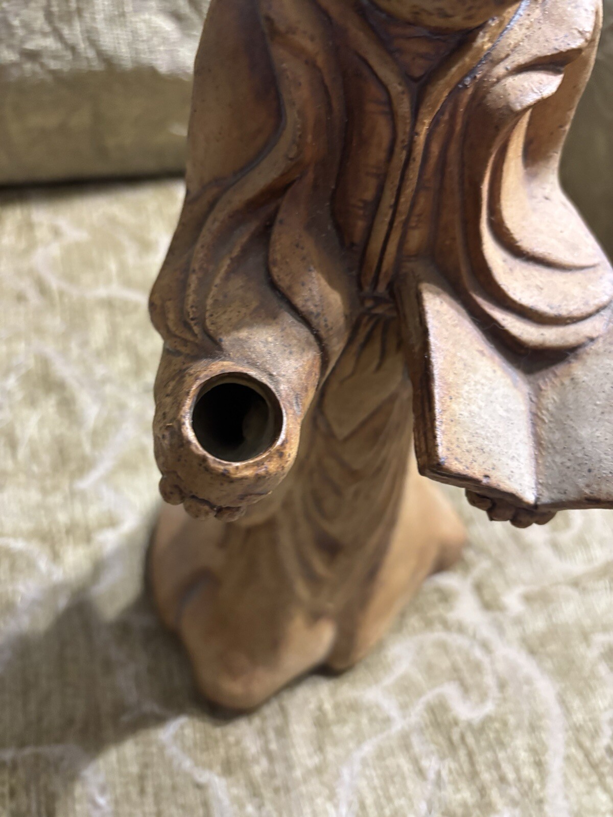 Vintage Flat Earth Pottery Wizard Oil Lamp Incenses 1980s