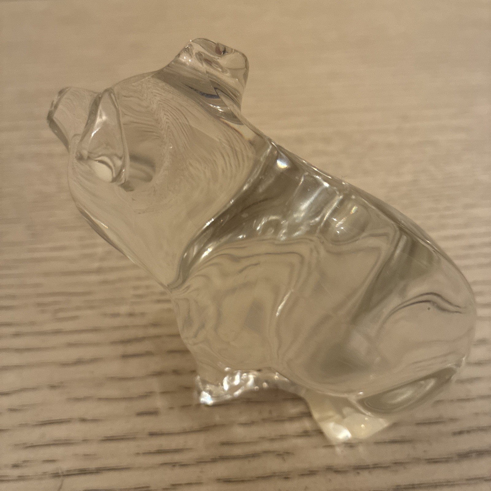 Princess House Pets 24% Lead Crystal Pig Figurine Germany Decor Paperweight-13oz