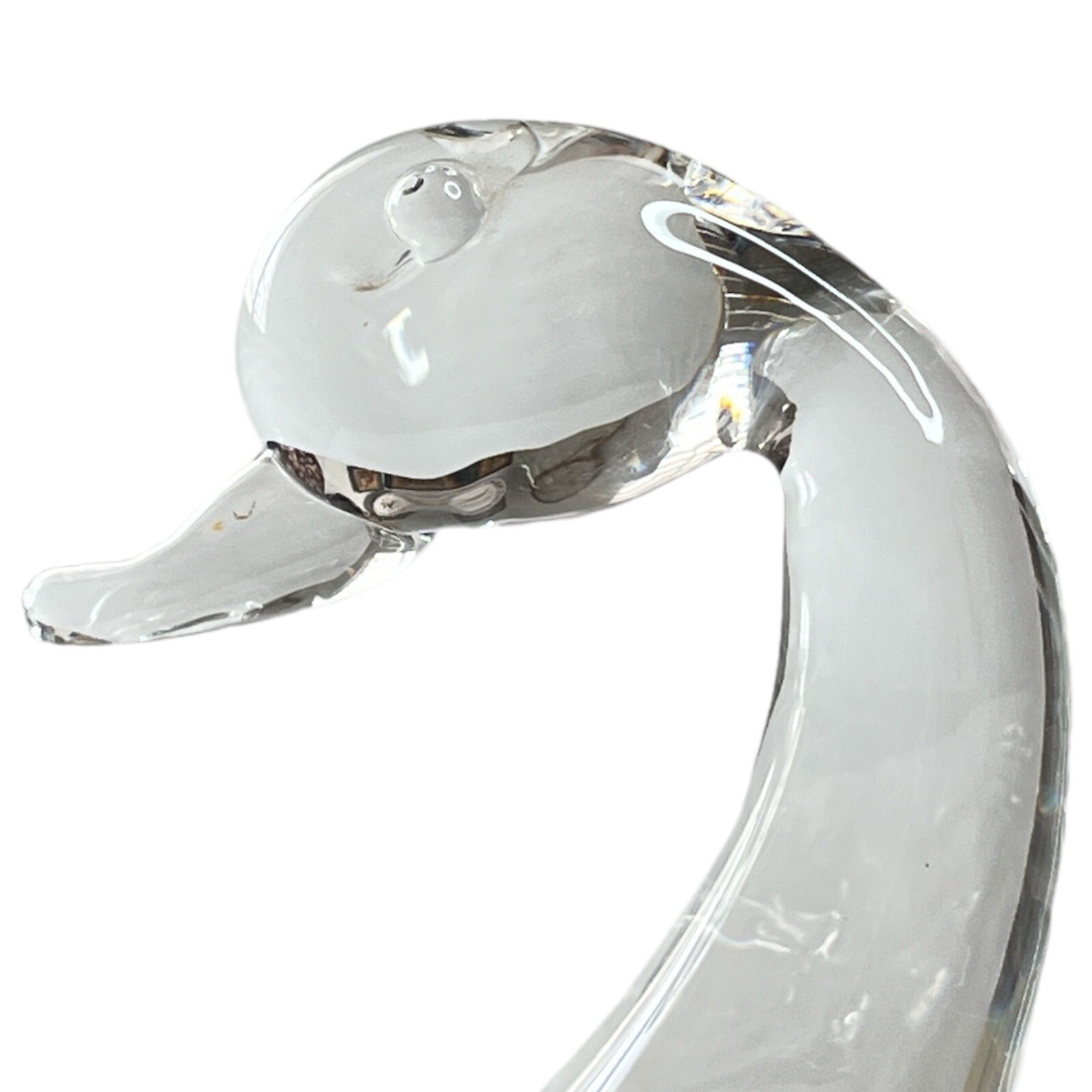 Vintage Steuben Glass Co. Upright Duckling Figurine #8129 Lloyd Atkins USA 1960s
