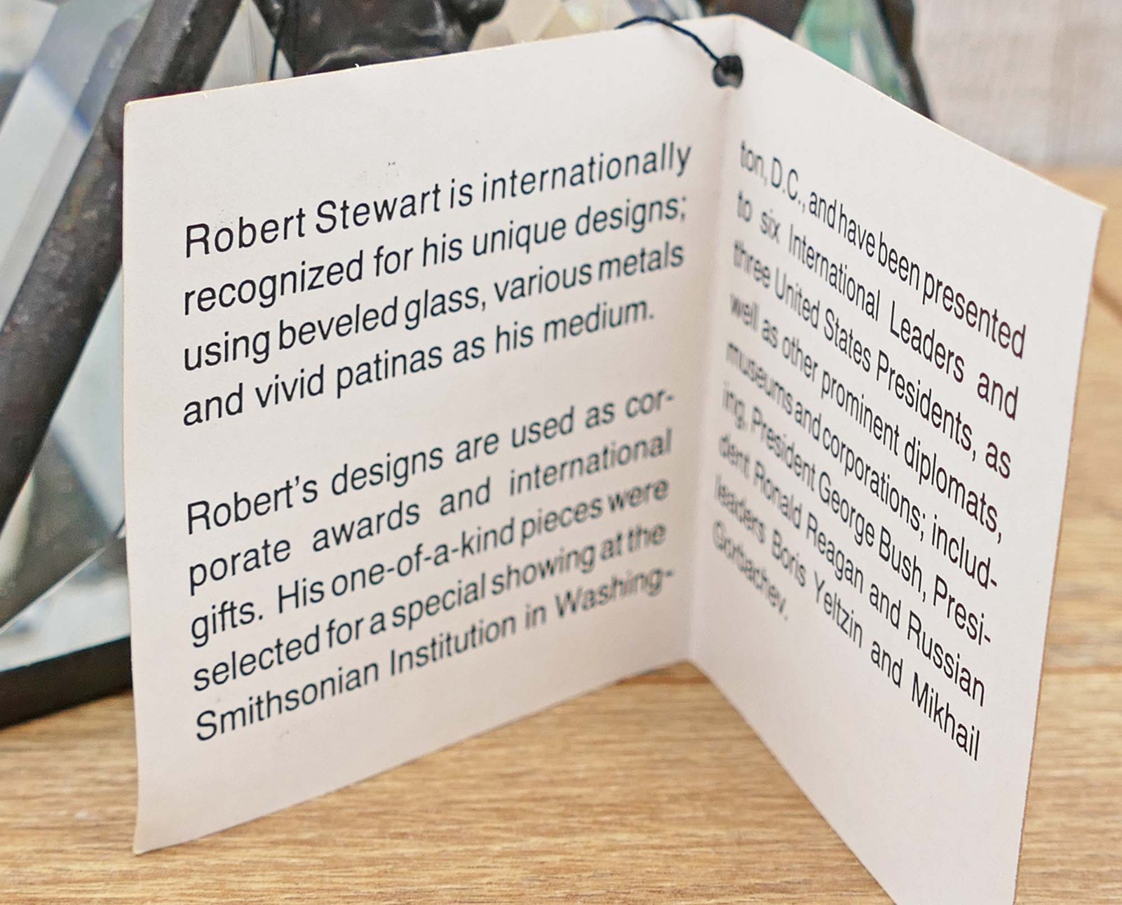 Robert Stewart Glass Box Hand Beveled Fine Art ‘Nu Vision’ w/tag – Cary IL OOAK