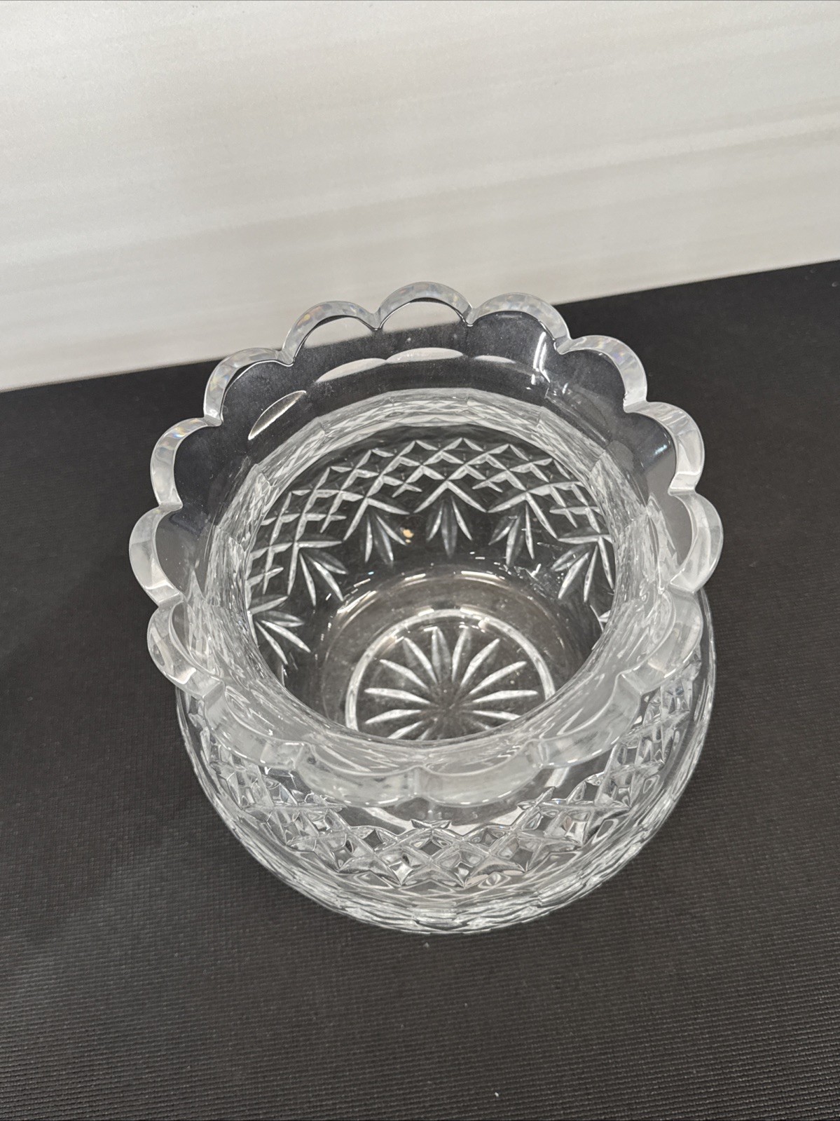 E1 Waterford Crystal American Heritage 8″ MARTHA WASHINGTON UNITY VASE Ga3