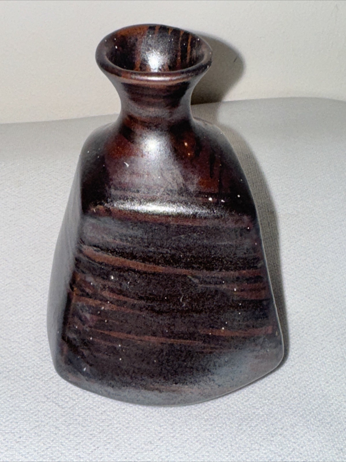 Small Unusual Shape Vintag Ceramic Vase Weed Pot Mid Century Modern Pottery 70s