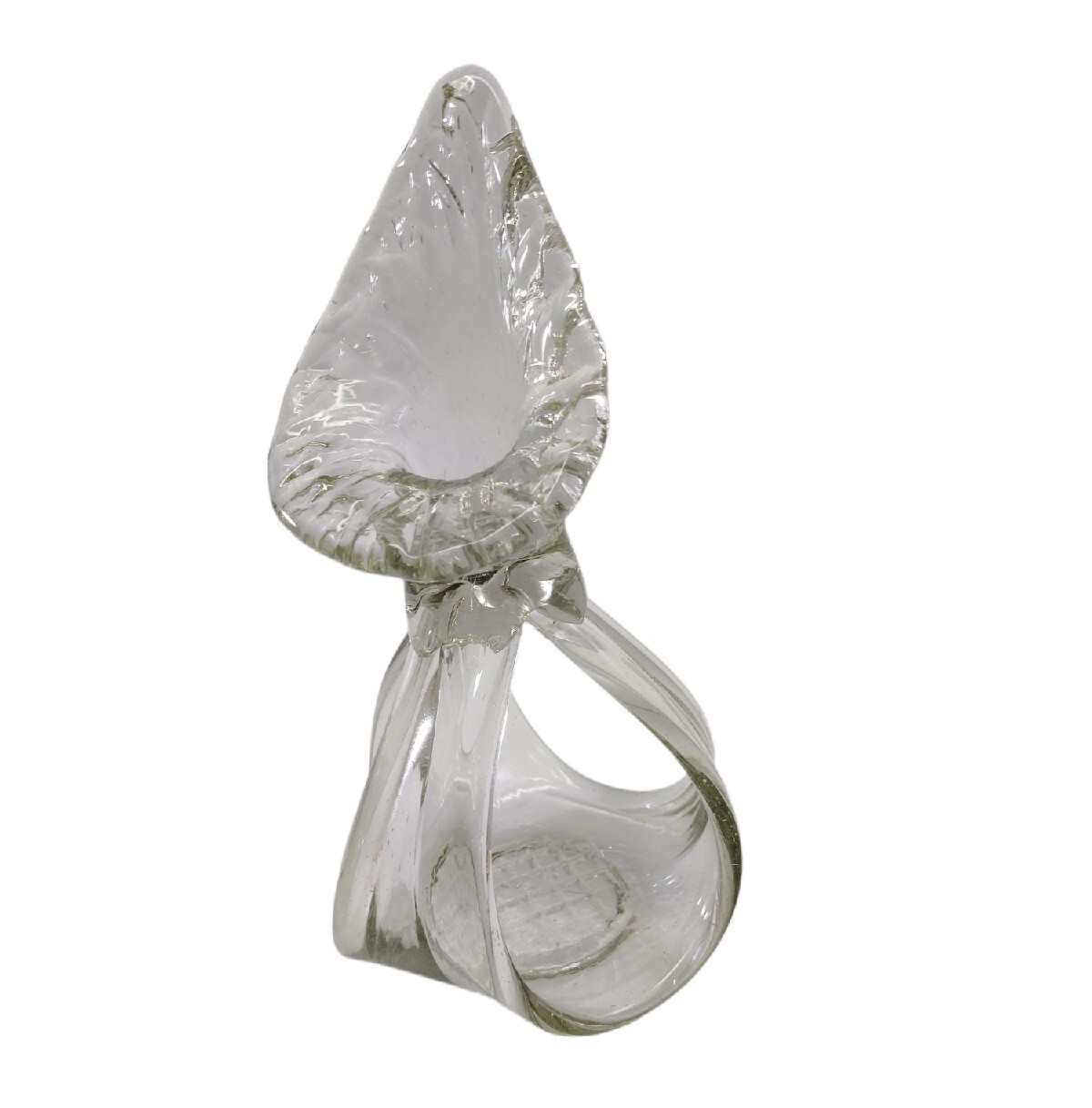 Clear Handblown Glass Jack in the Pulpit Art Glass Candle Holder