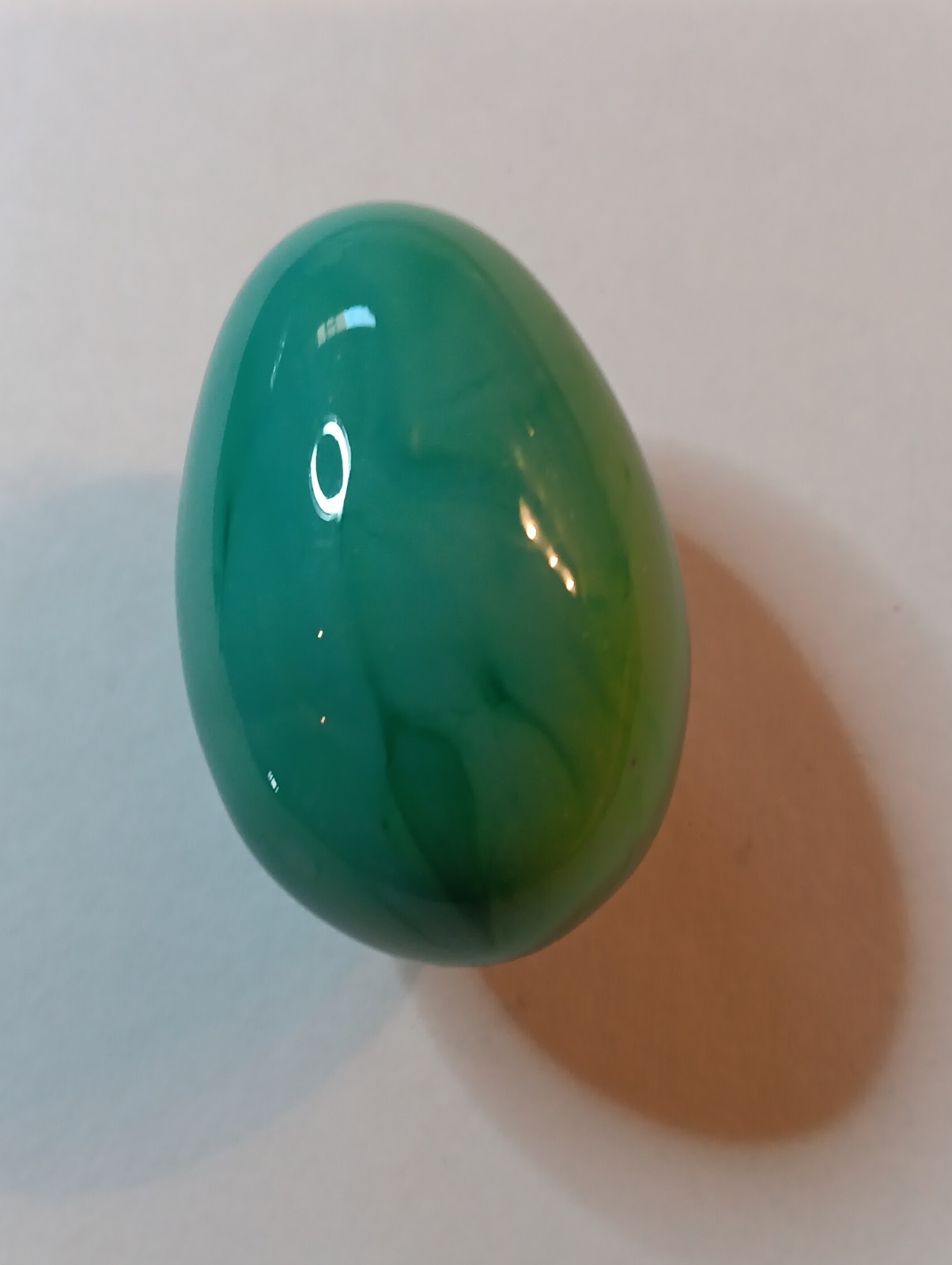 Glass Egg Signed By Rolf Wald Approximately 1.5 Inch Nice Color