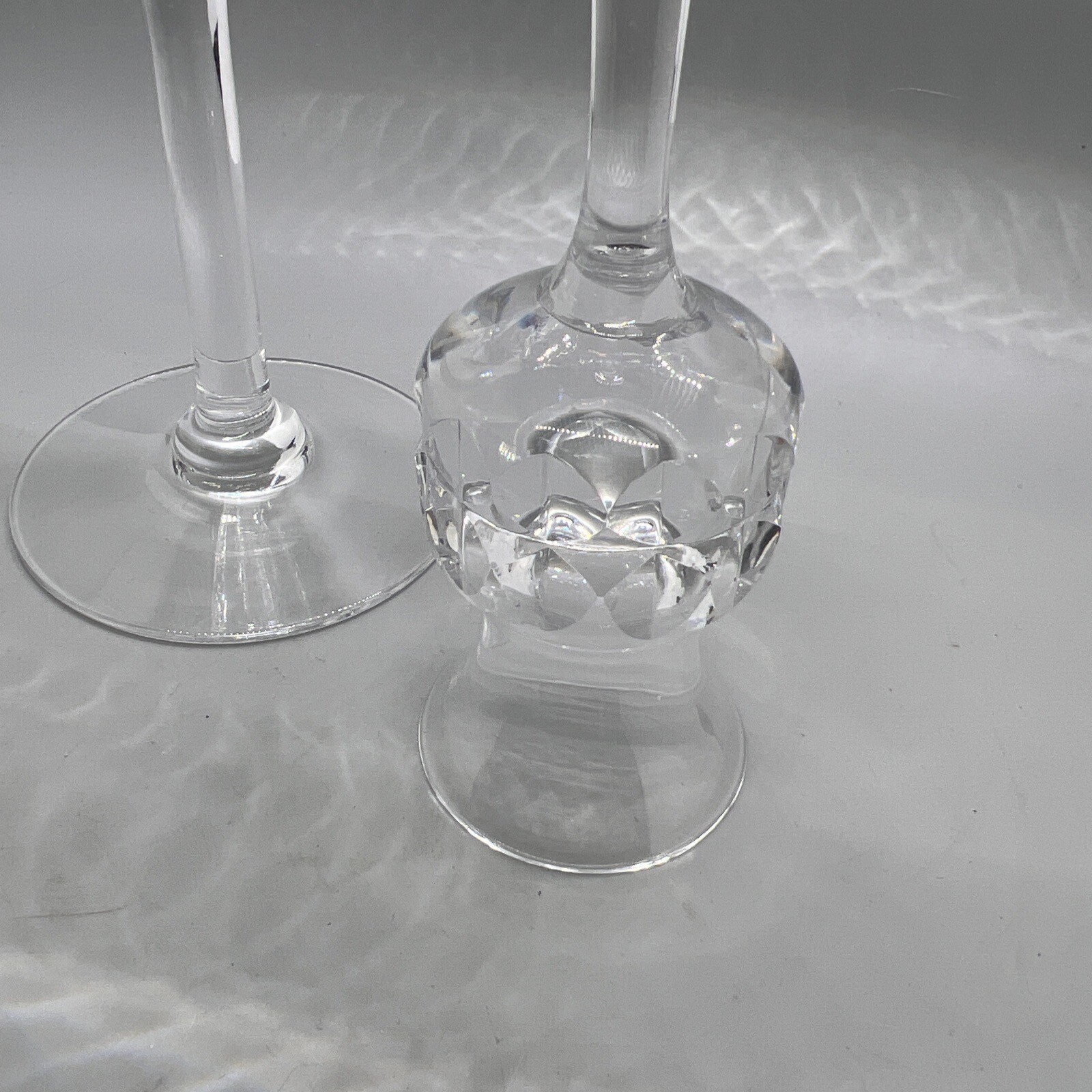 Crystal Candle Stick Kosta Boda Signed Holders Goran Warff Pillar Mcma 7” 66200