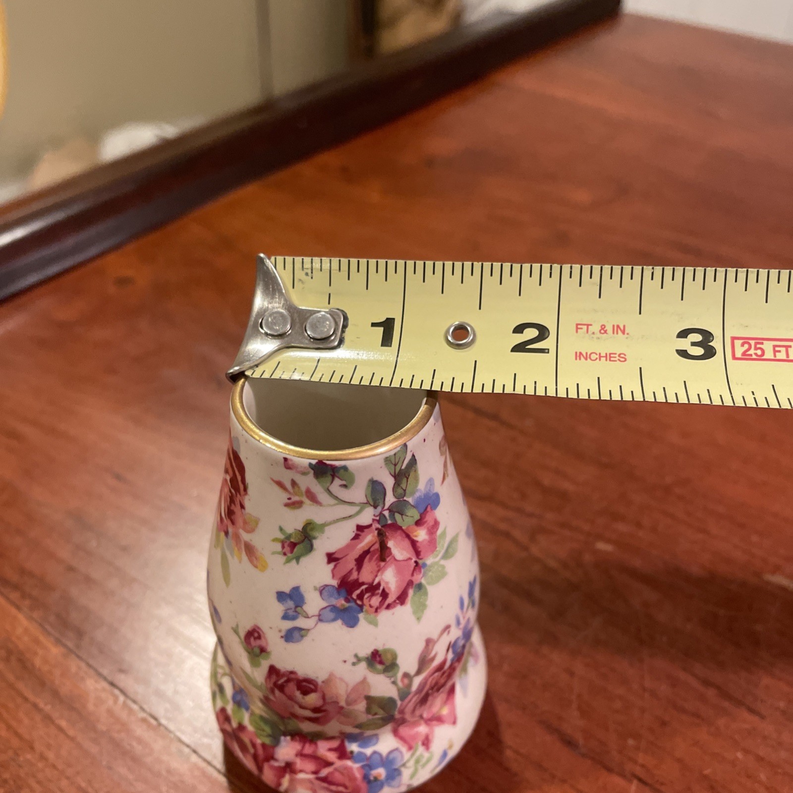 Vintage Royal Winton Victorian Rose England Floral Bud Vase 3.5”