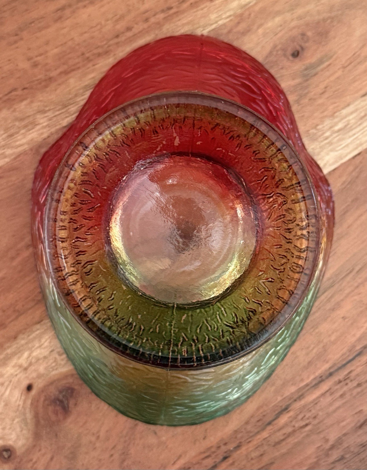 VINTAGE Tri Color RED,YELLOW & GREEN Rooster Trinket box 6.75″ tall HARD TO FIND