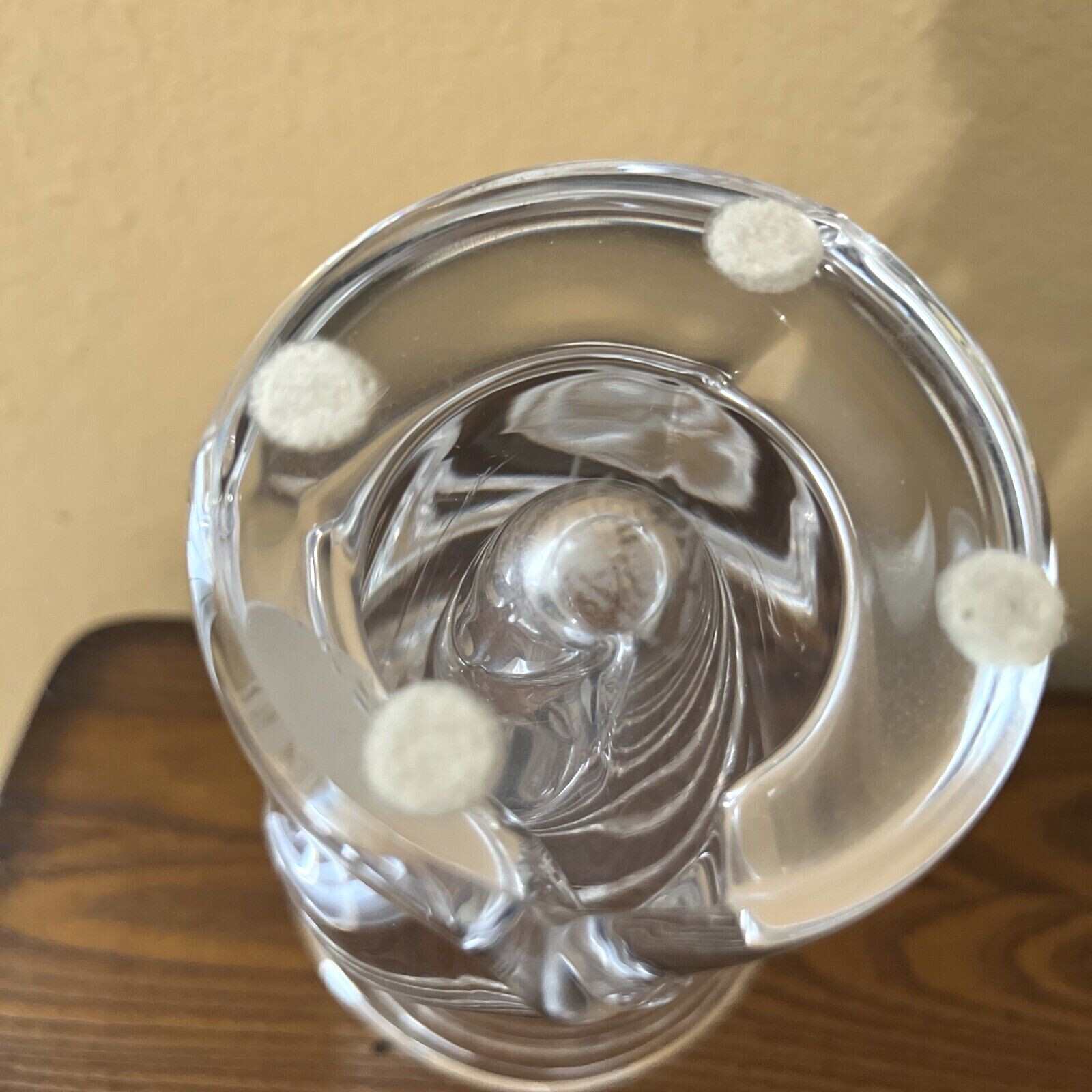 STUNNING~CRYSTAL CRISTALLERIES DE VANNES LE CHATEL ART GLASS MARKED VASE 7.25″T