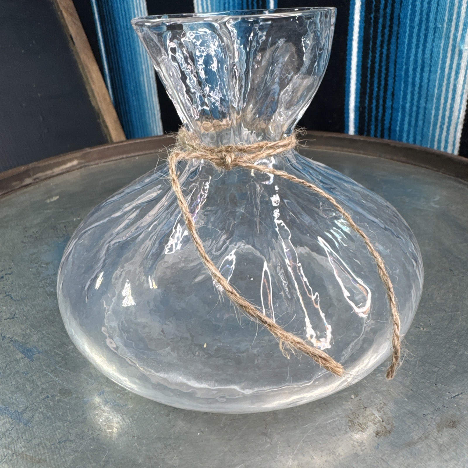 Sea Of Sweden By Rune Strand Sack/ Bag Glass Vase- 1970’s