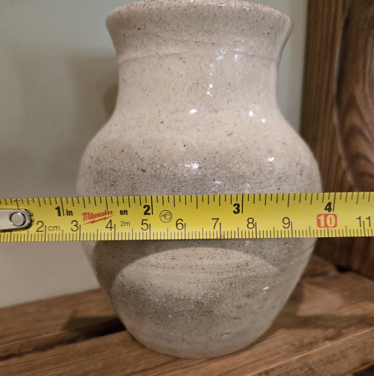 Hand Thrown Pottery Vase 4 1/2 in. High 4 in Wide Signed