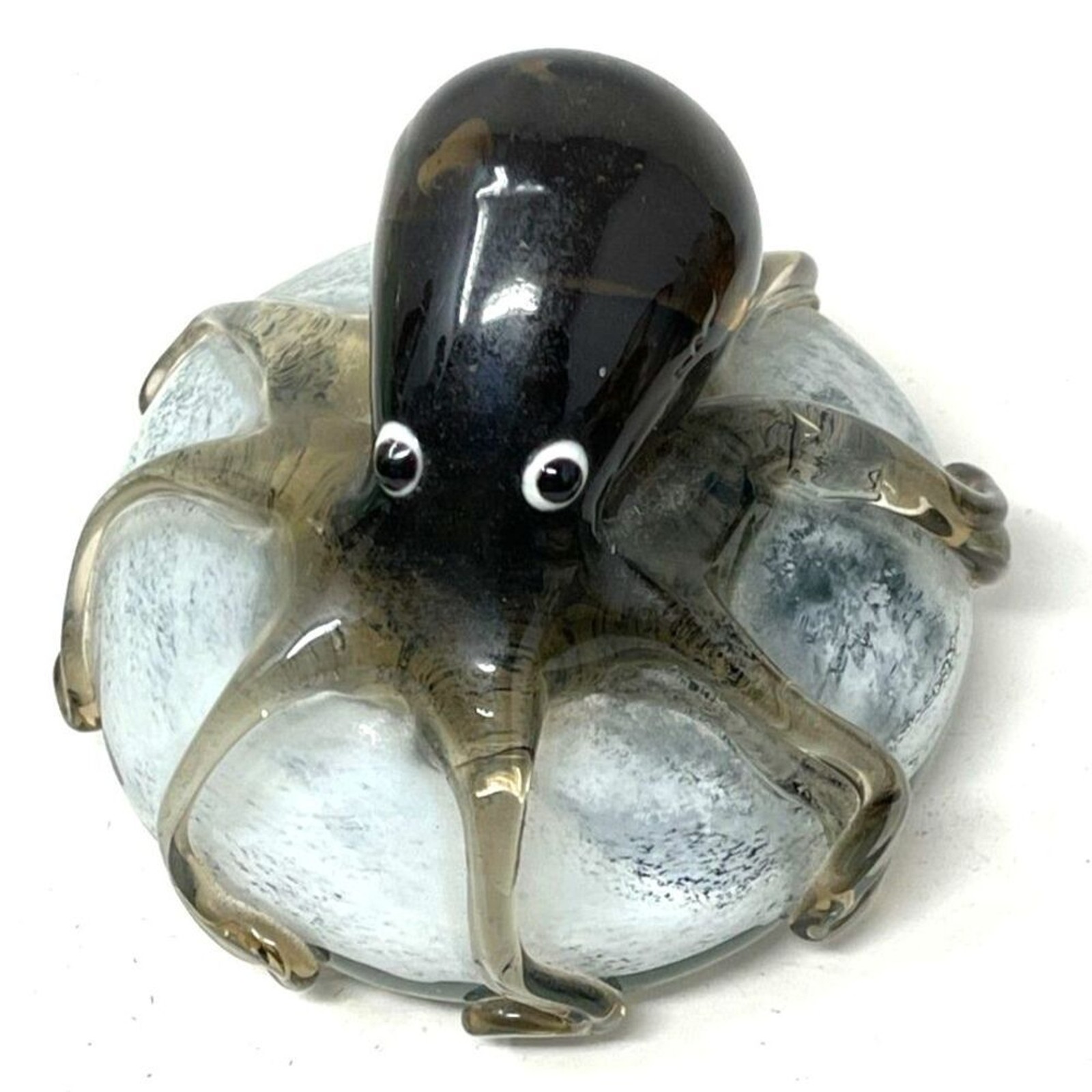 Art Glass Octopus Paperweight Vintage Desk or Shelf Decor Figurine Biology Gift