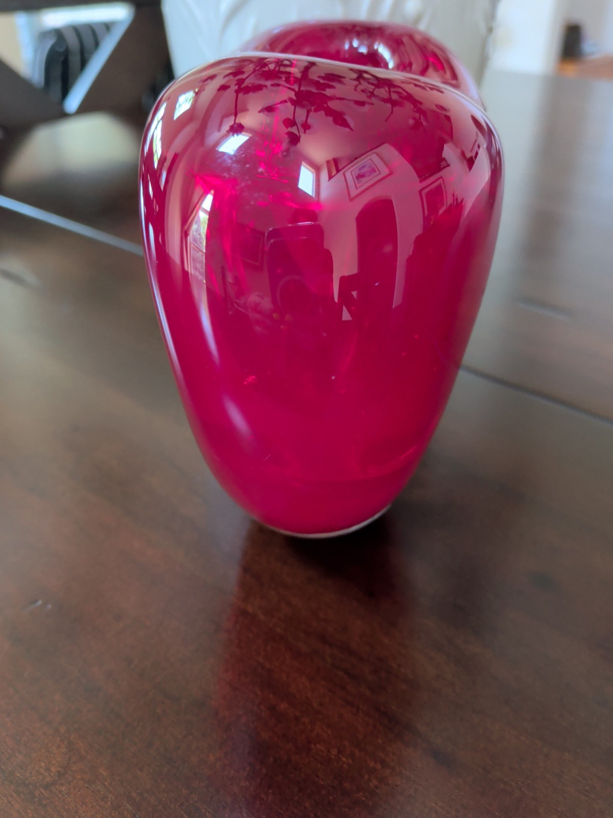 1990s Murano Glass Red Heart Vase by Maria Christina Hamel / Salviati collection