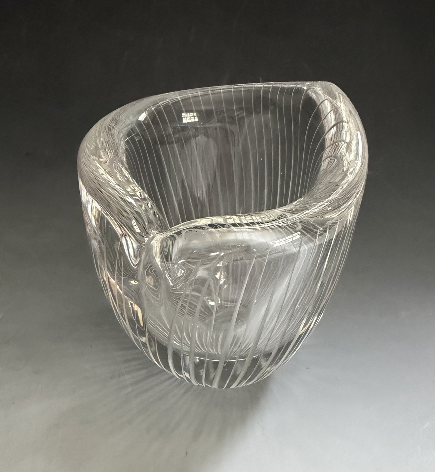 1956 Tapio Wirkkala Signed Kantarelli Art Glass Bowl Vase Finland