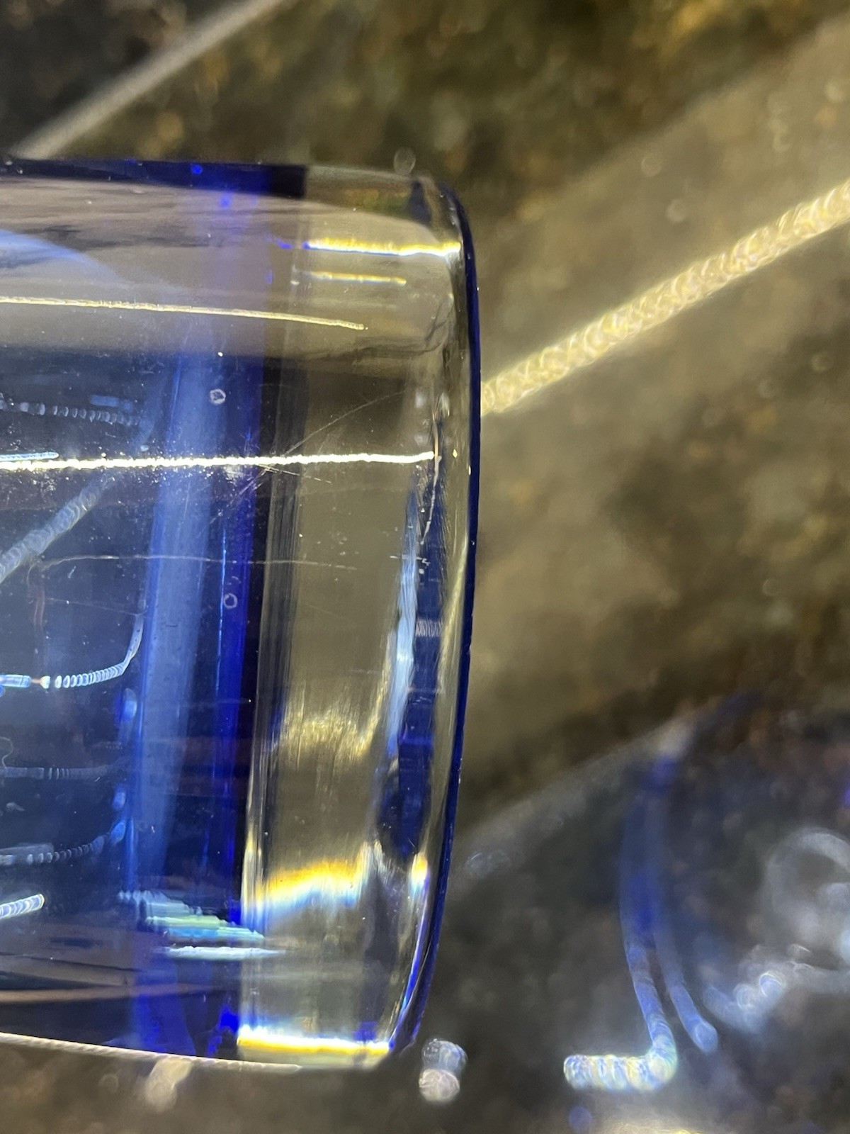 Vintage Cobalt Blue Hand Blown Stretch Glass Vase Vessel 14.5”H