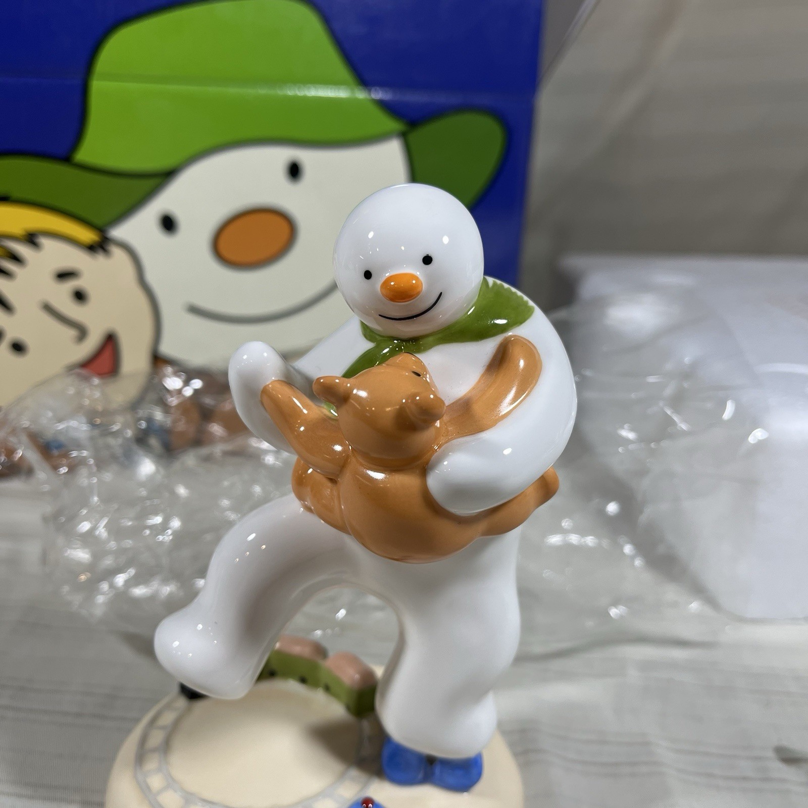 Vintage Coalport Characters The Snowman Dancing with Teddy 1st Edition 2001 New