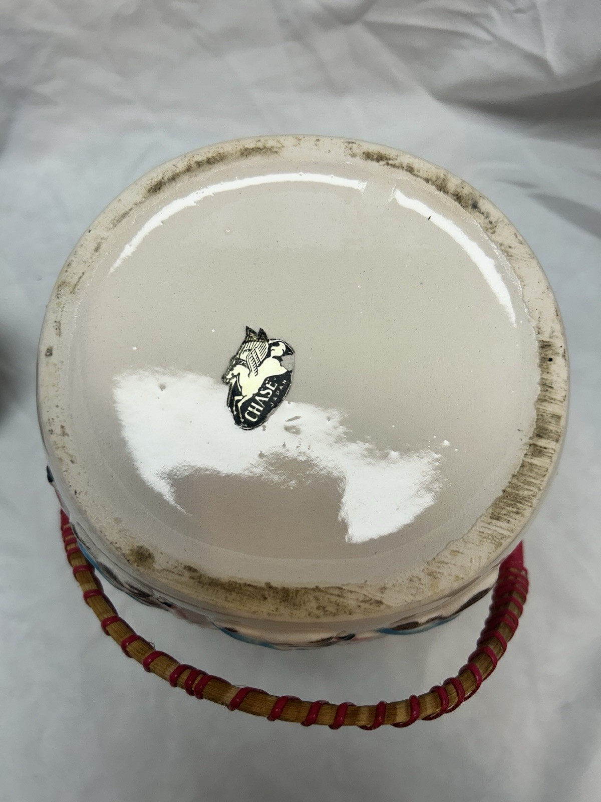 VTG 50s Chase Japan Dancing Cats Cookie Biscuit Jar & Lid