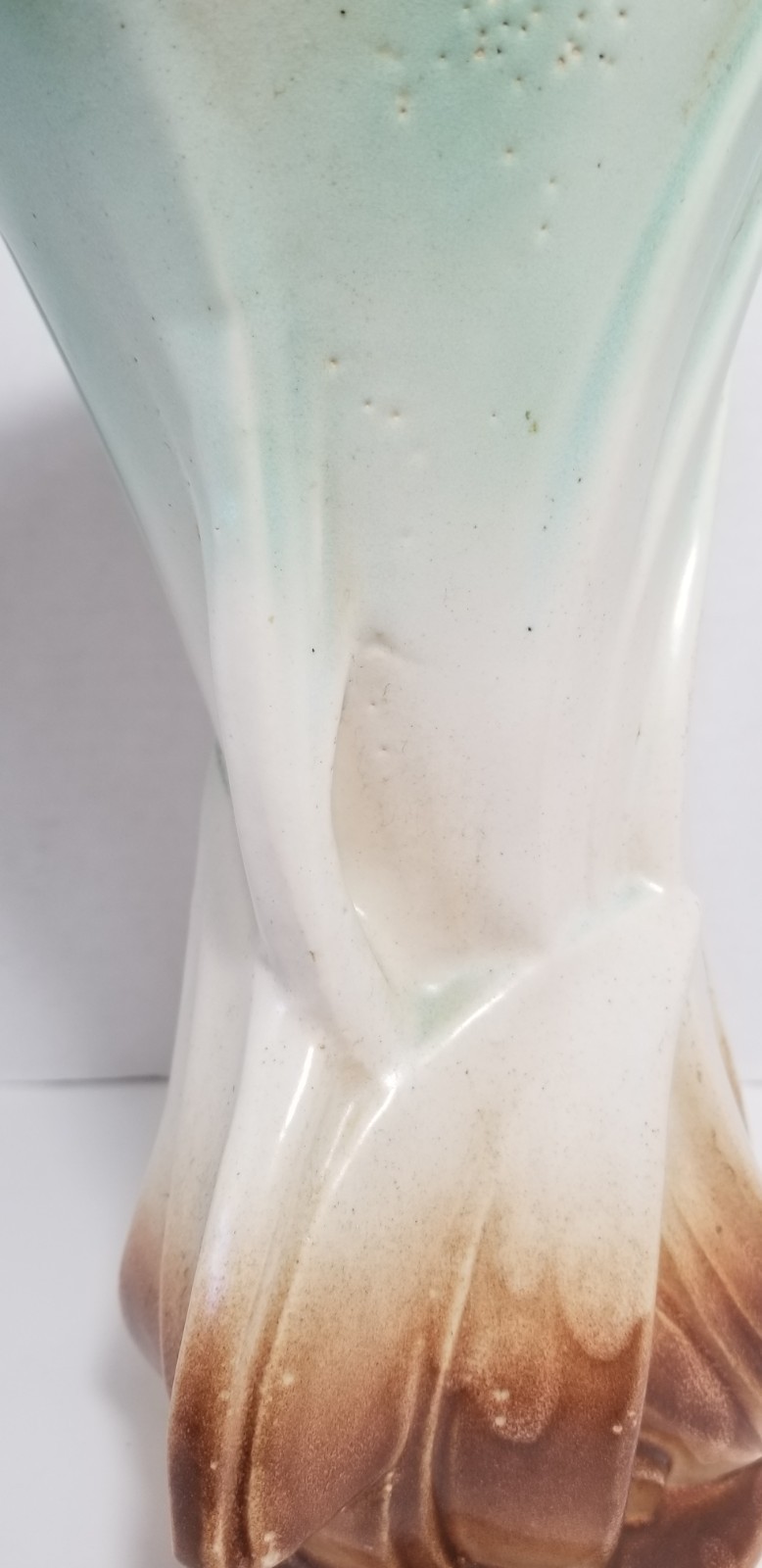 Vintage McCoy Pottery Arrow Leaf Vase 10″ Tri Color