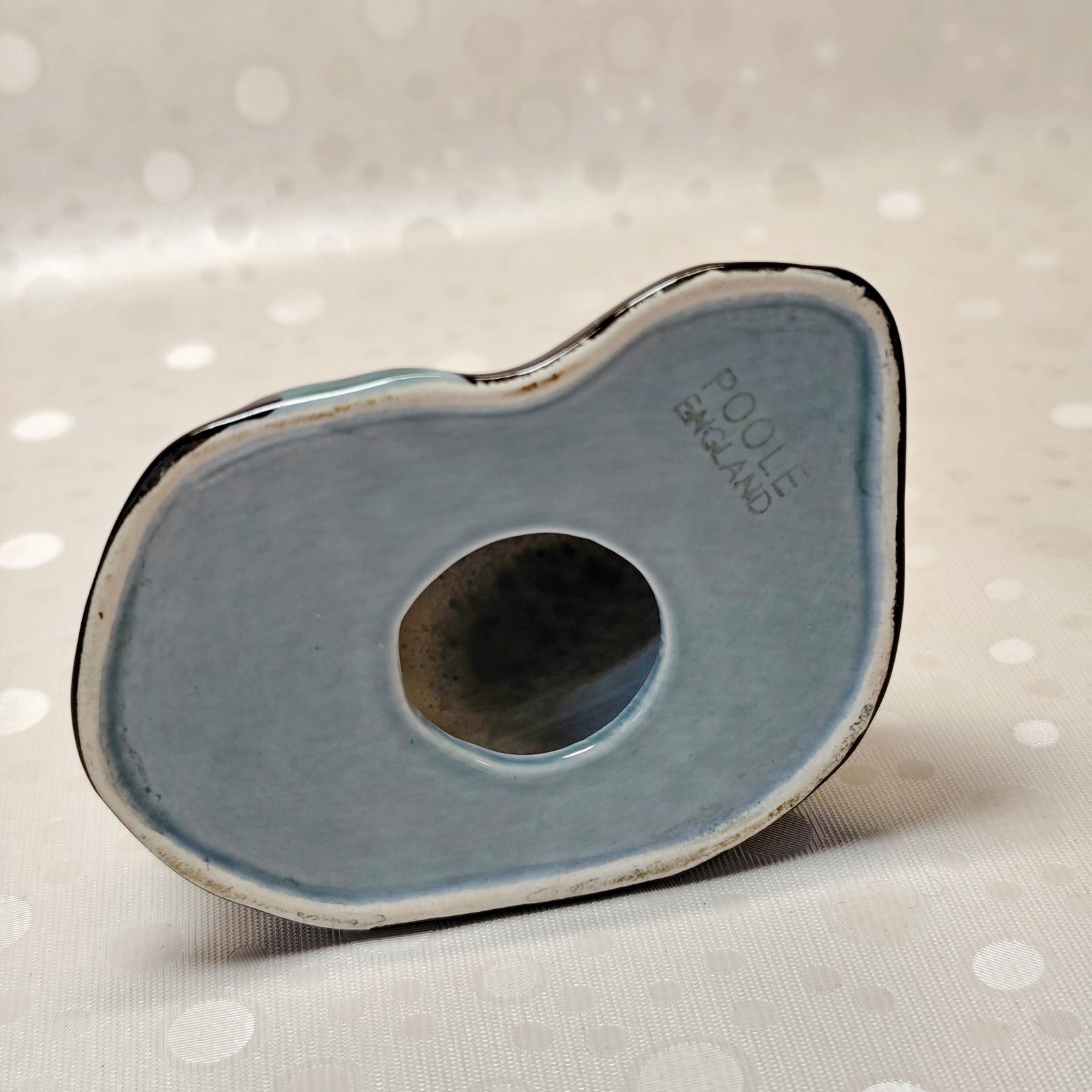Poole Pottery Seal Figurine, Blue Teal Glaze Sea Lion, Mid Century Modern Art