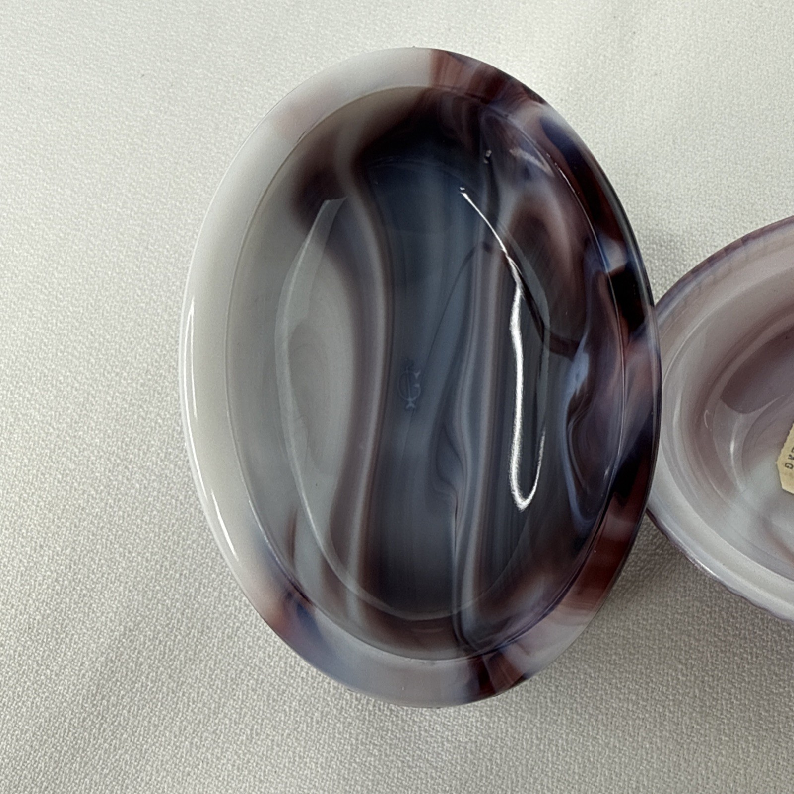 Imperial Slag Duck Glass Covered Dish