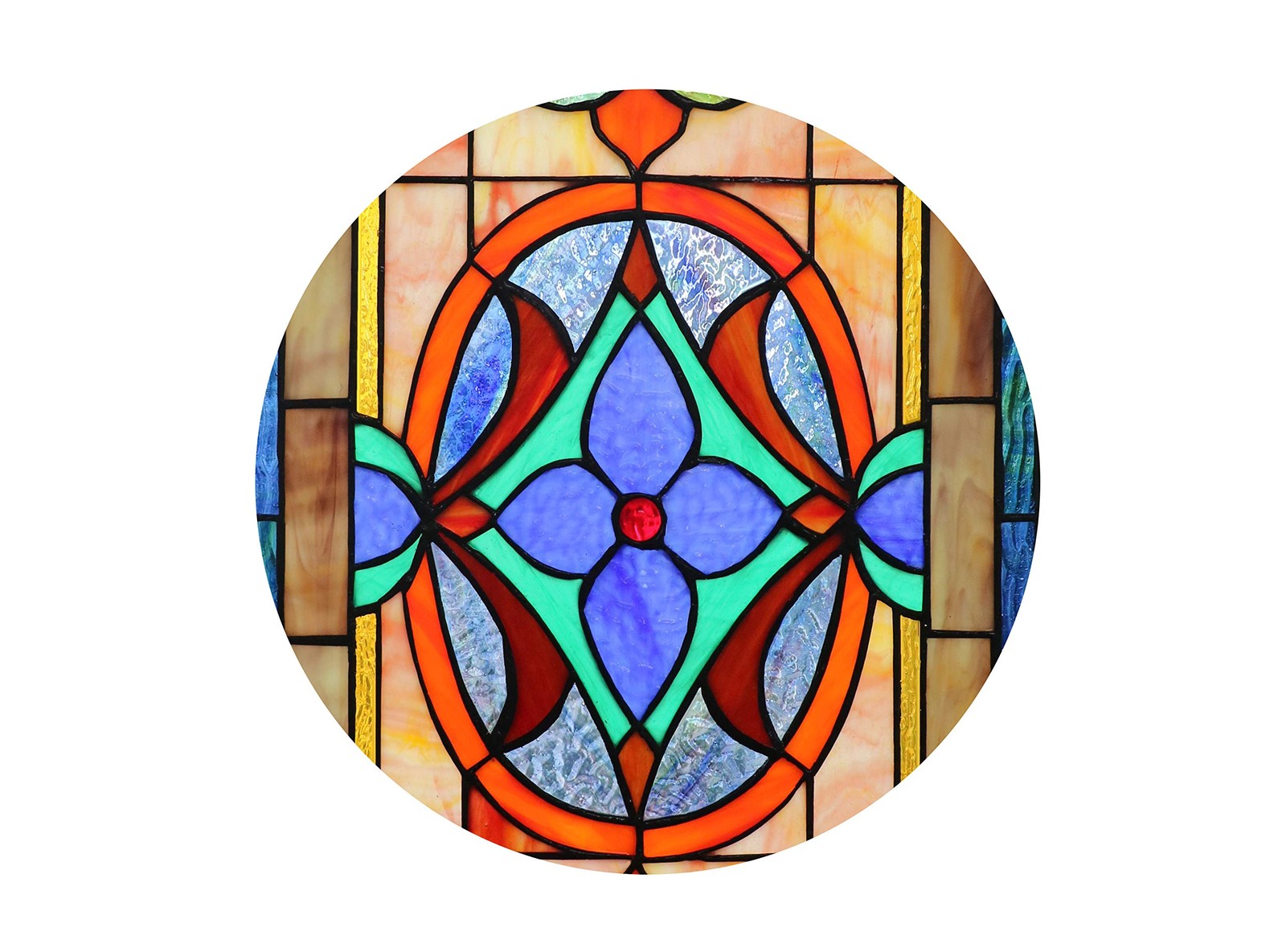 Extra Large Horizontal Transom Window Stained Glass Window Panels Hanging 26″…