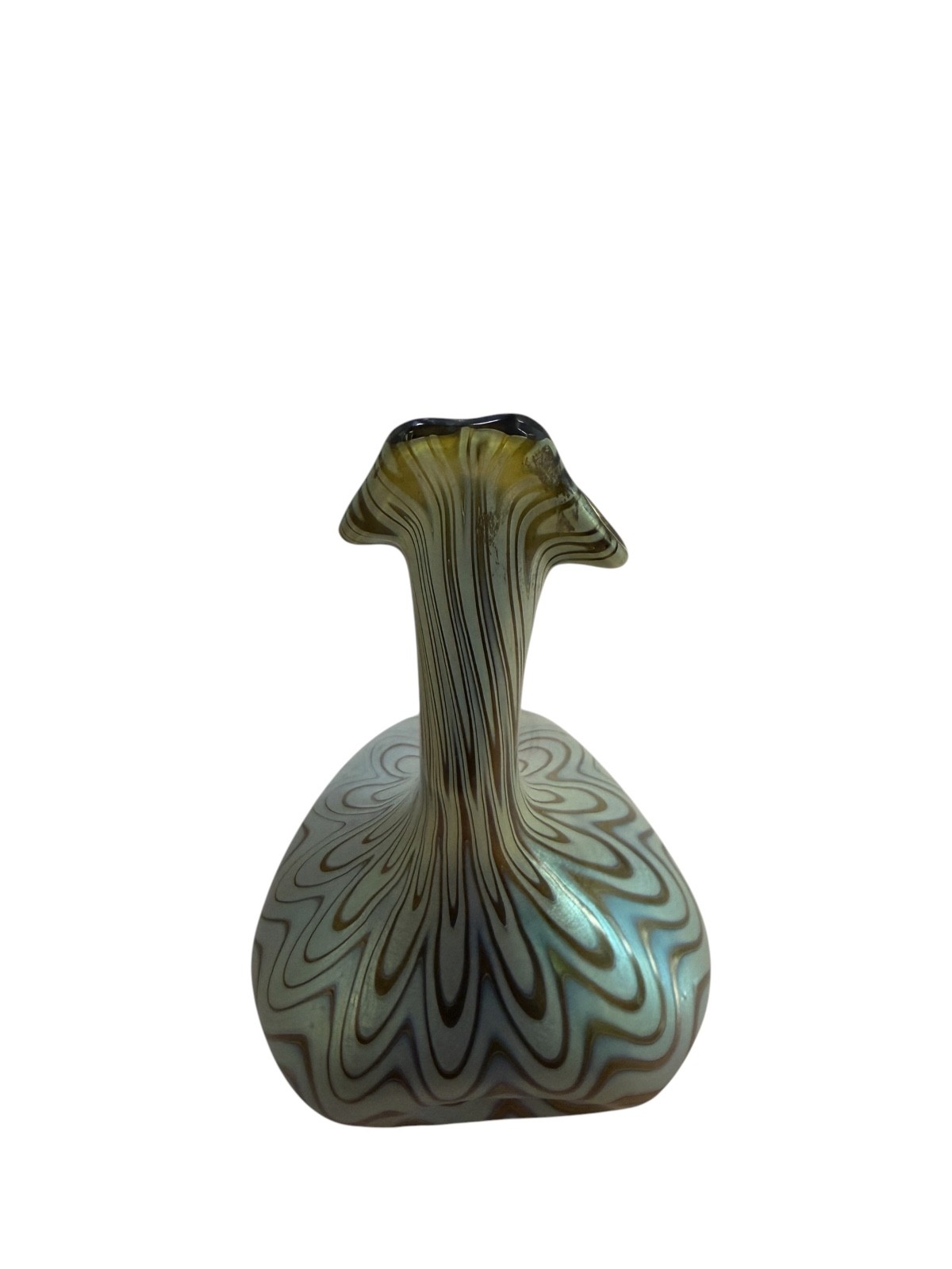 LOETZ PG 6893 IRIDESCENT BRONZE ART GLASS ROSEWATER SPRINKLER SIGNED