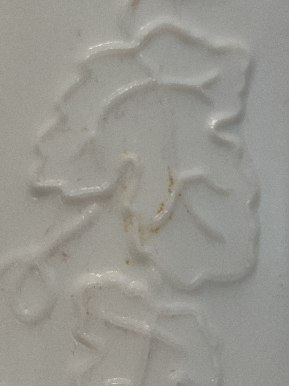 Vintage Milk Glass with Pedestal Base, Vase with Grape Vine Design 9.75″ Tall