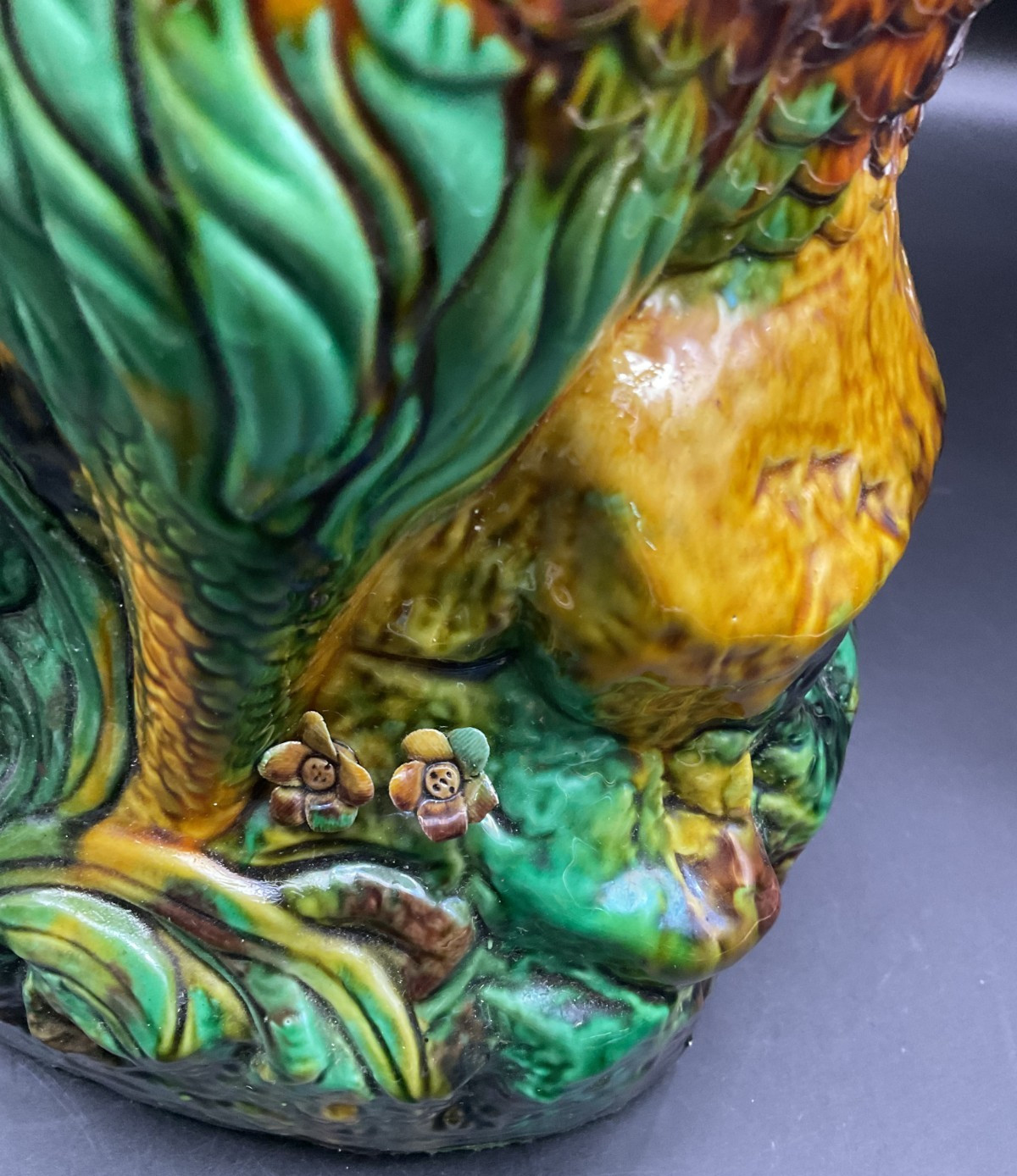 Continental Majolica Very Large Rooster