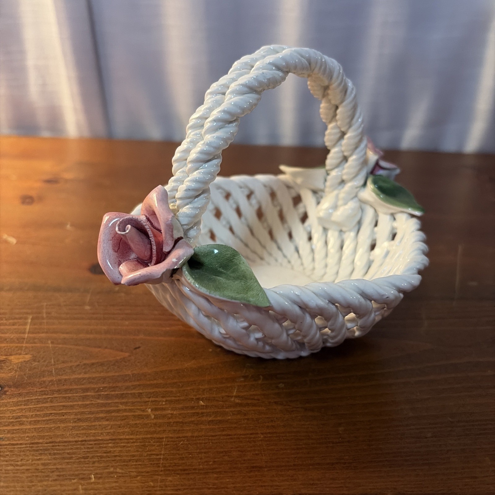 Ceramic Woven Basket Made in Italy ￼