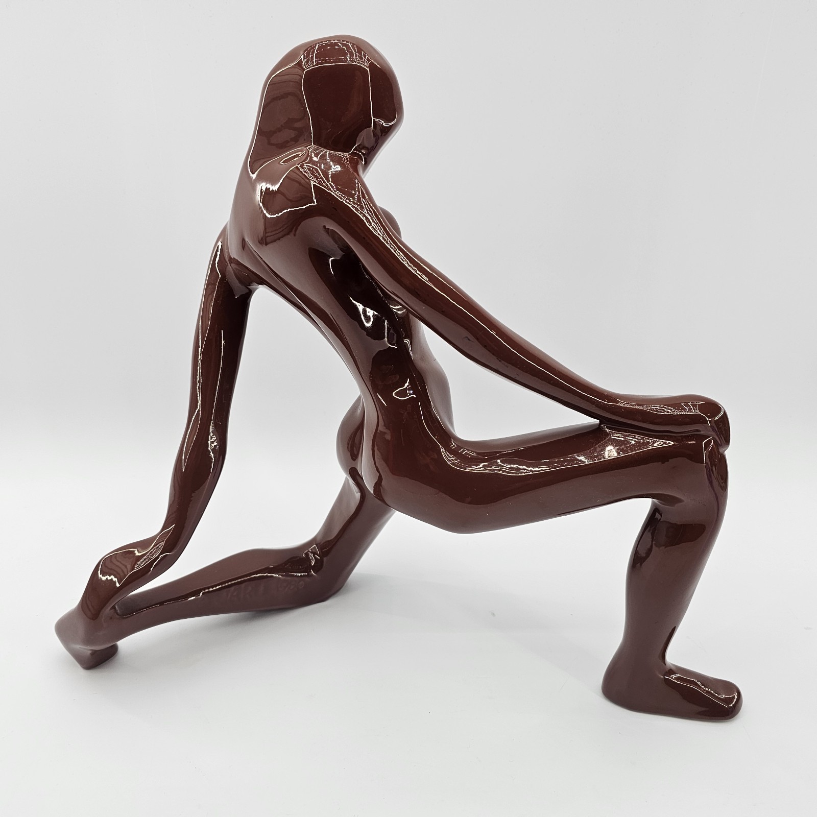 Vintage 1980 Jaru Pottery Ceramic Nude Woman Female Modernist Cubist Sculpture