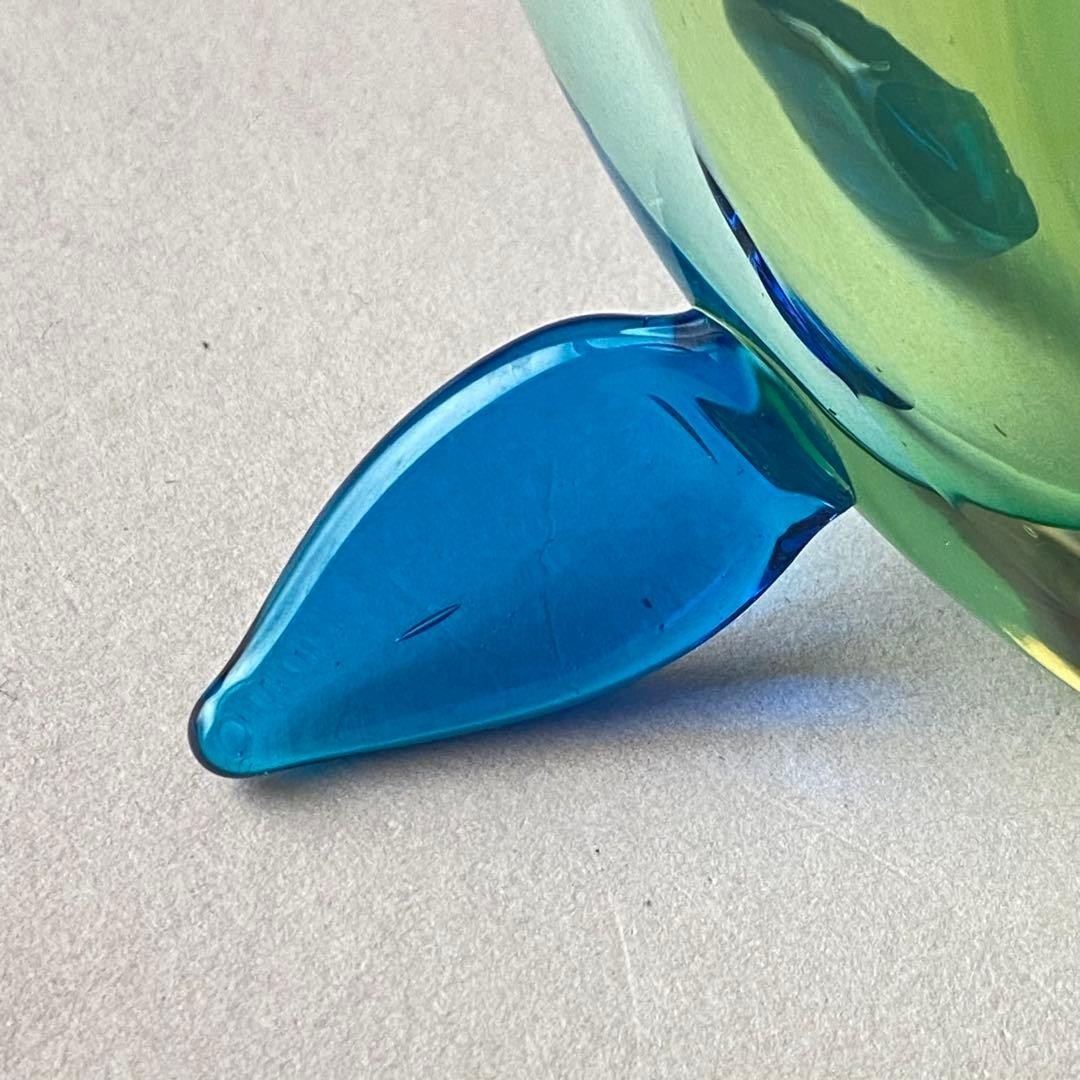Venini Murano Glass “Fulvio Bianconi” Pesci Fish Flower Vase 1993 Vintage Italy