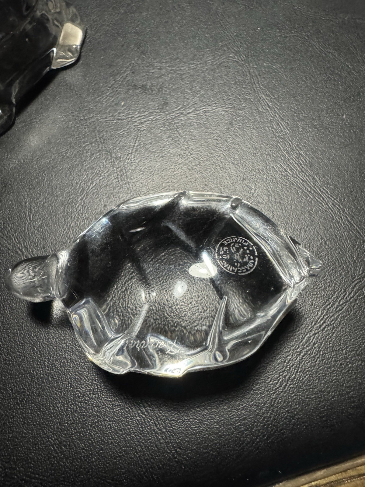 BACCARAT France Clear Crystal Set of 2 Turtles 1-3/4” X 2-3/4” & 4 in