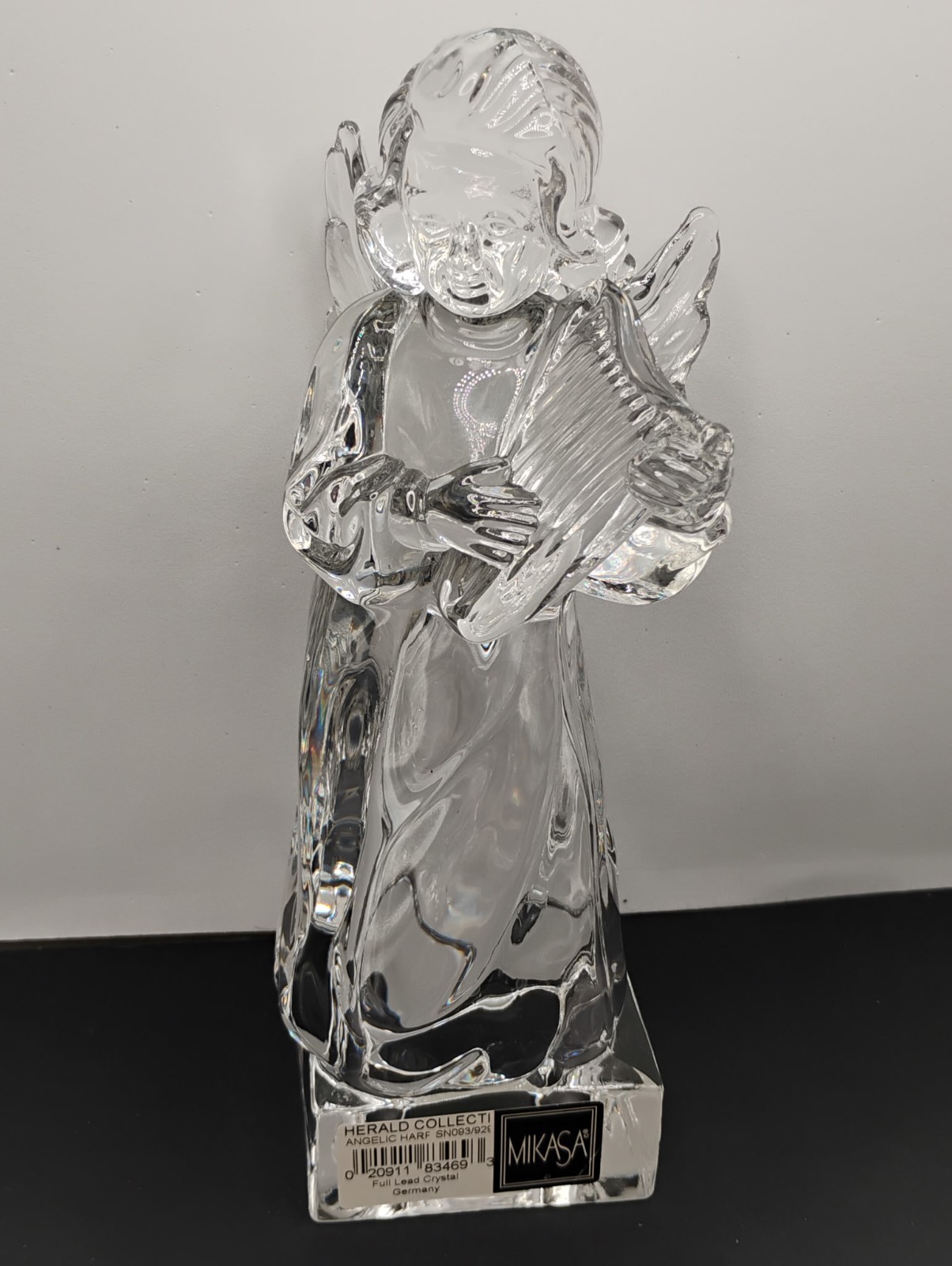 Mikasa Herald Collection Angelic Angel with Harp-Lead Crystal-Germany