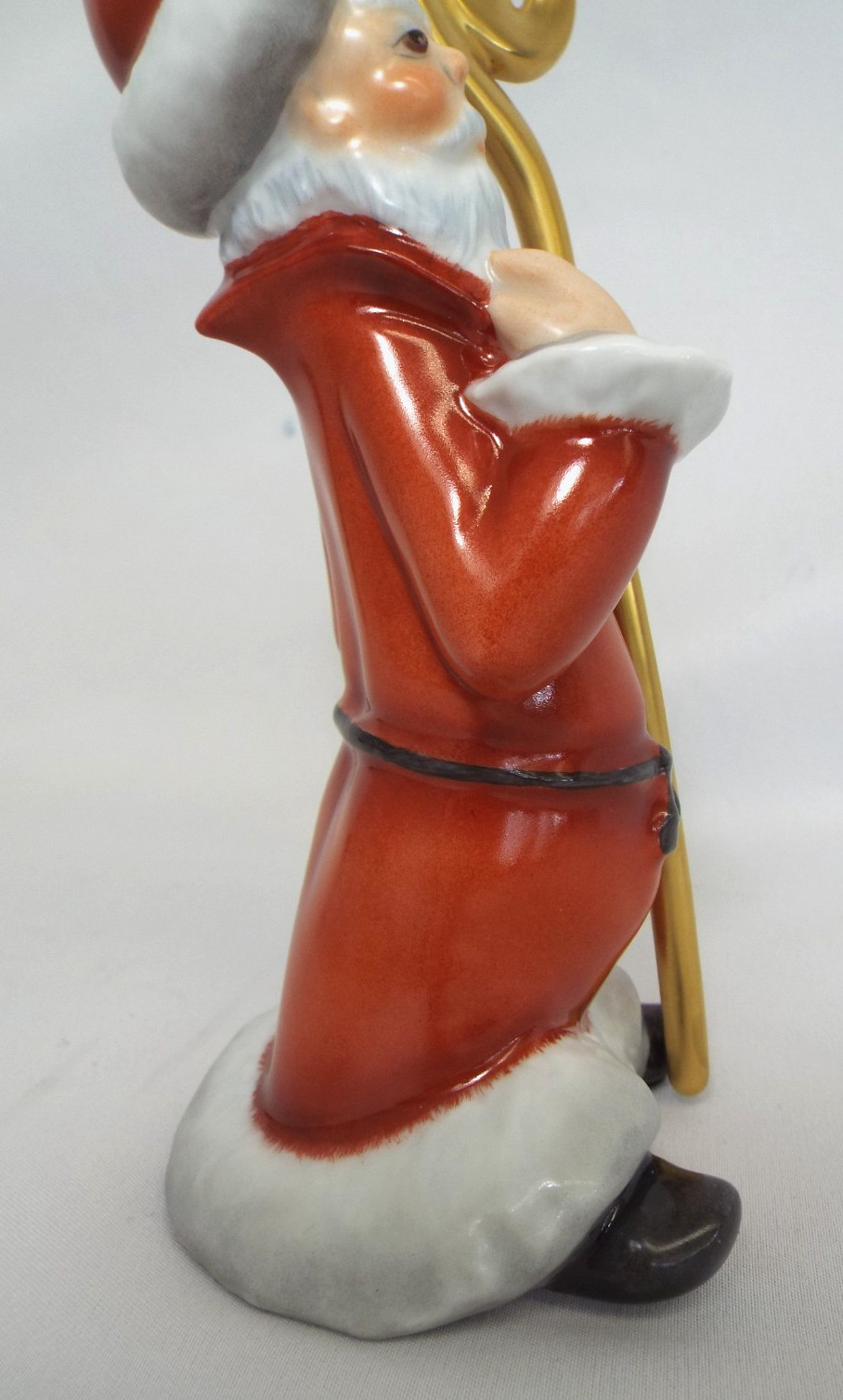 Herend FIGURINE 6″ Father Christmas Santa Claus 15805 Hungary 24K Gold Red White