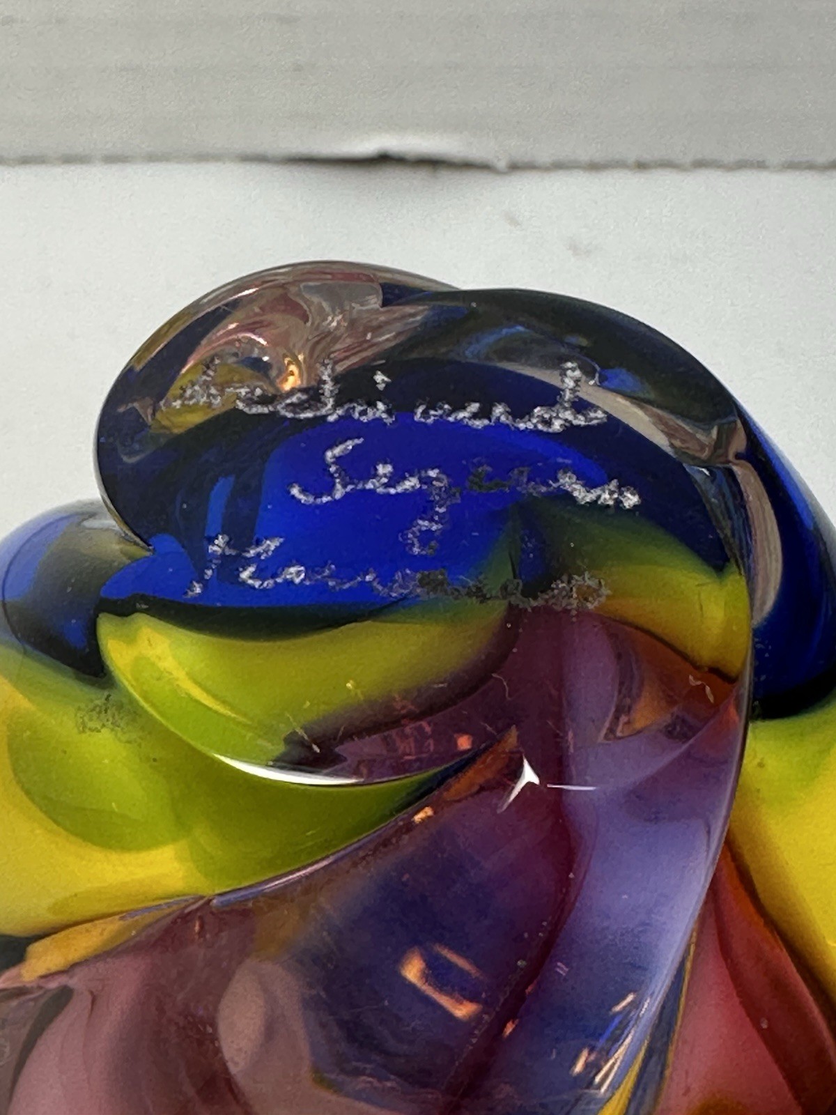 Signed Murano Italy Archimede Seguso Murano Perfume Bottle 3.25”
