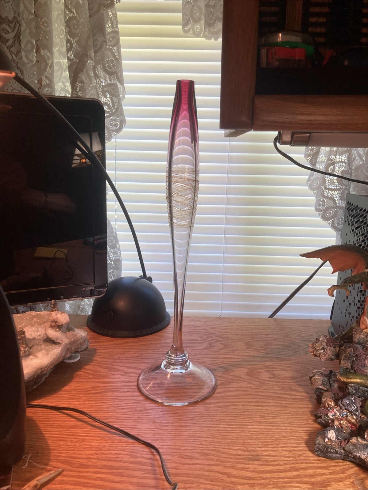 Elegant and Collectible Hand Blown Glass Made In Seattle Kinda Like Wire Wrapped