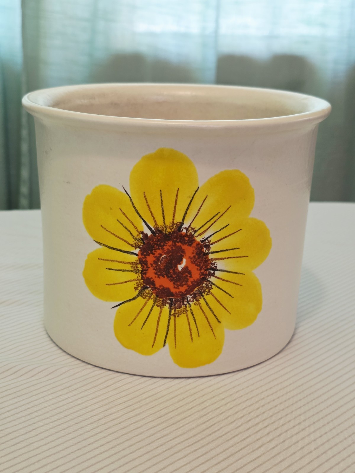 Vintage Rosenthal Netter Italy Yellow Flower Planter Pot Vase Mid Century 251/13