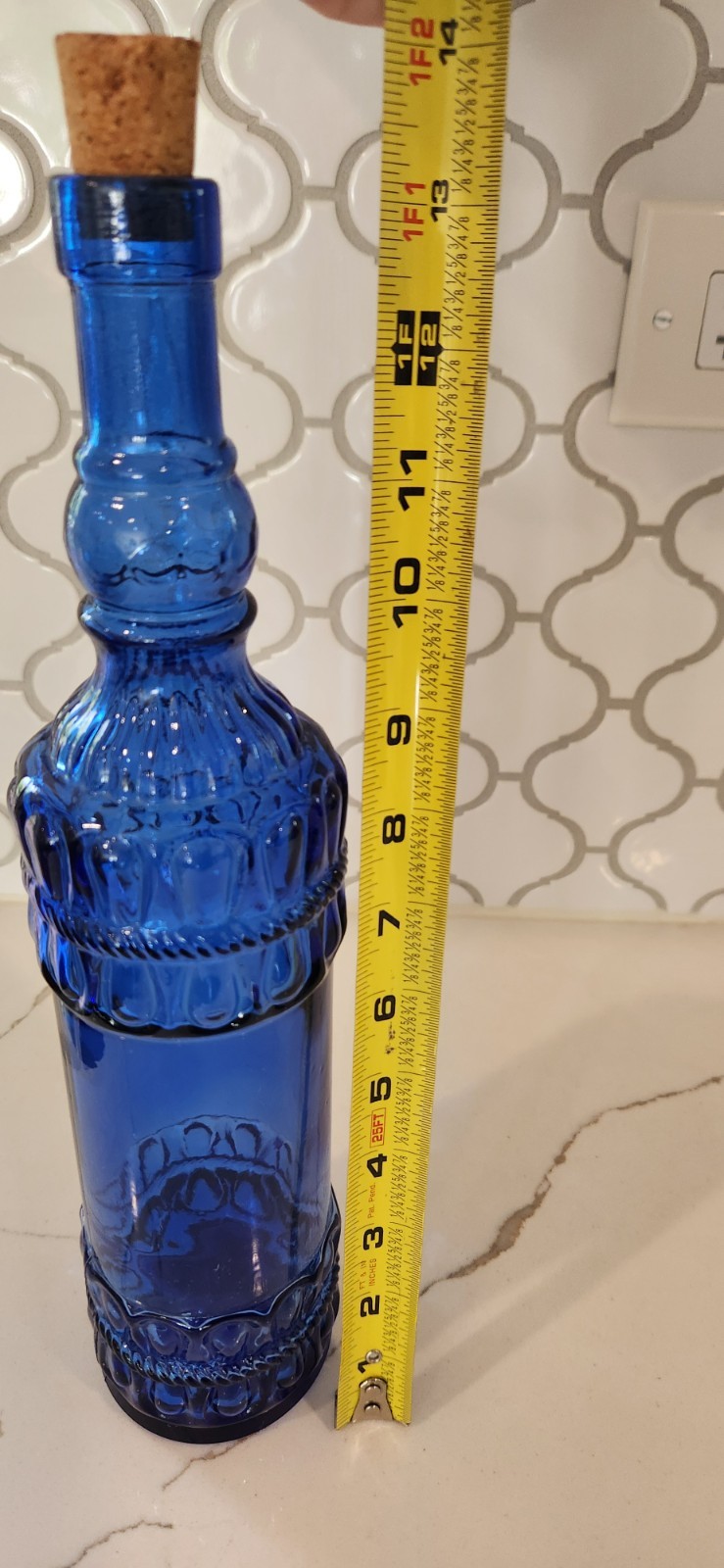 Vintage Cobalt Blue Decorative Bottle