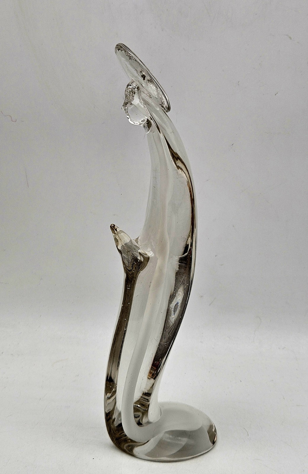 Murano Art Glass Madona Figurine Virgin Mary Paperweight Figure White Filling