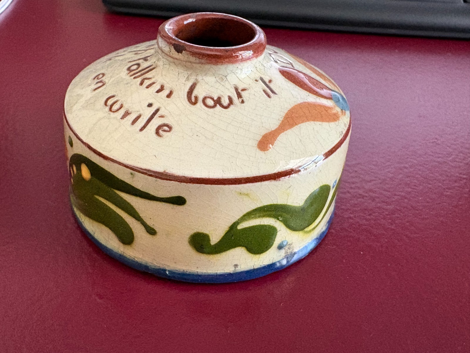 Vintage Motto Ware Ink Well