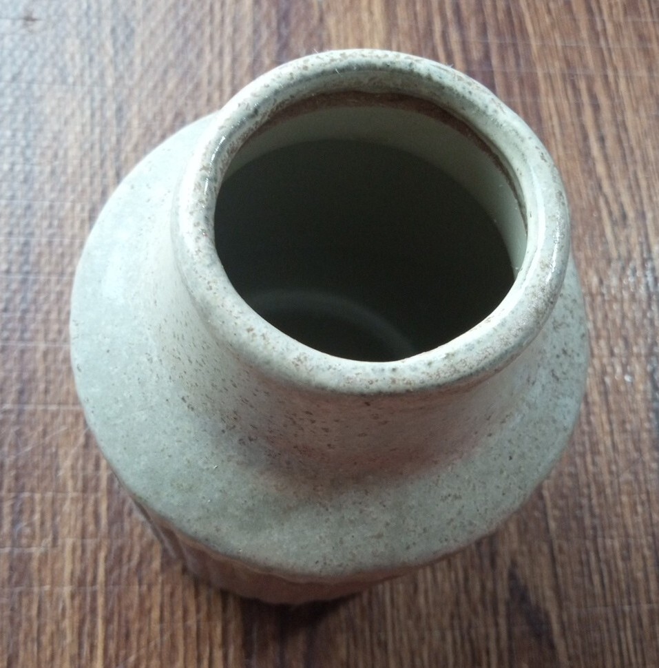 Drip Glaze/Textured Clay Decorative Vase 6 1/4″ x 4 1/4″