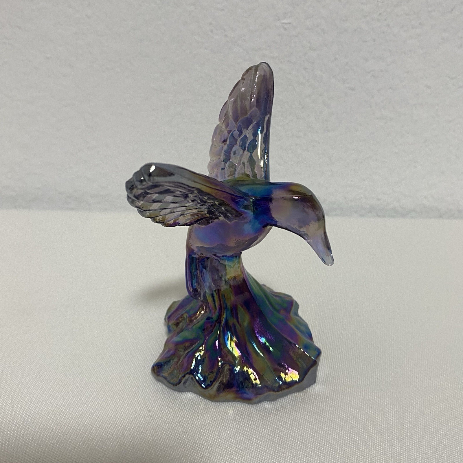 Fenton Hummingbird Figurine – Violet Iridescent ~ Vintage 2005