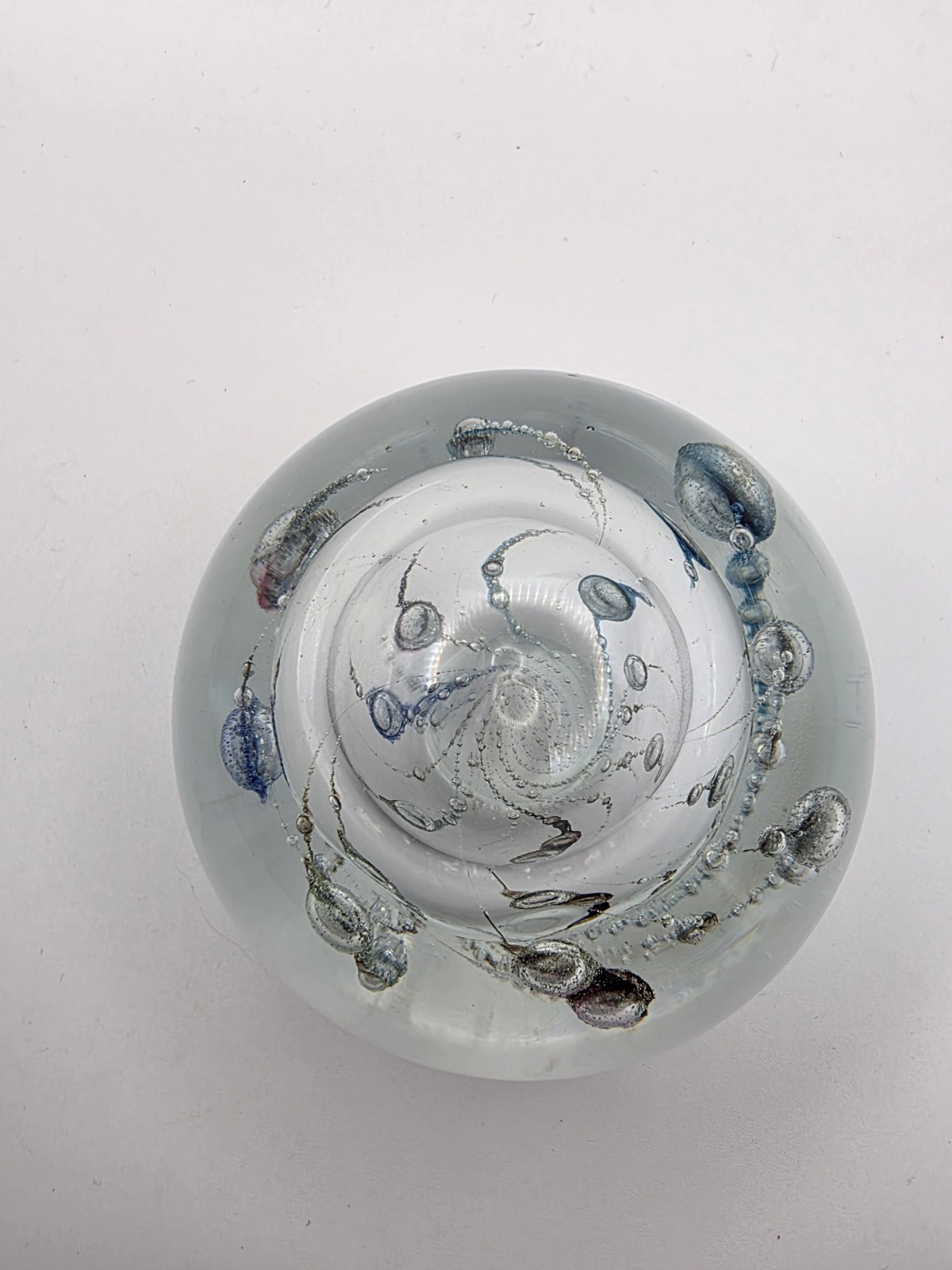 Vintage Leon Applebaum Blown Glass Paperweight Signed 1981 Multicolor