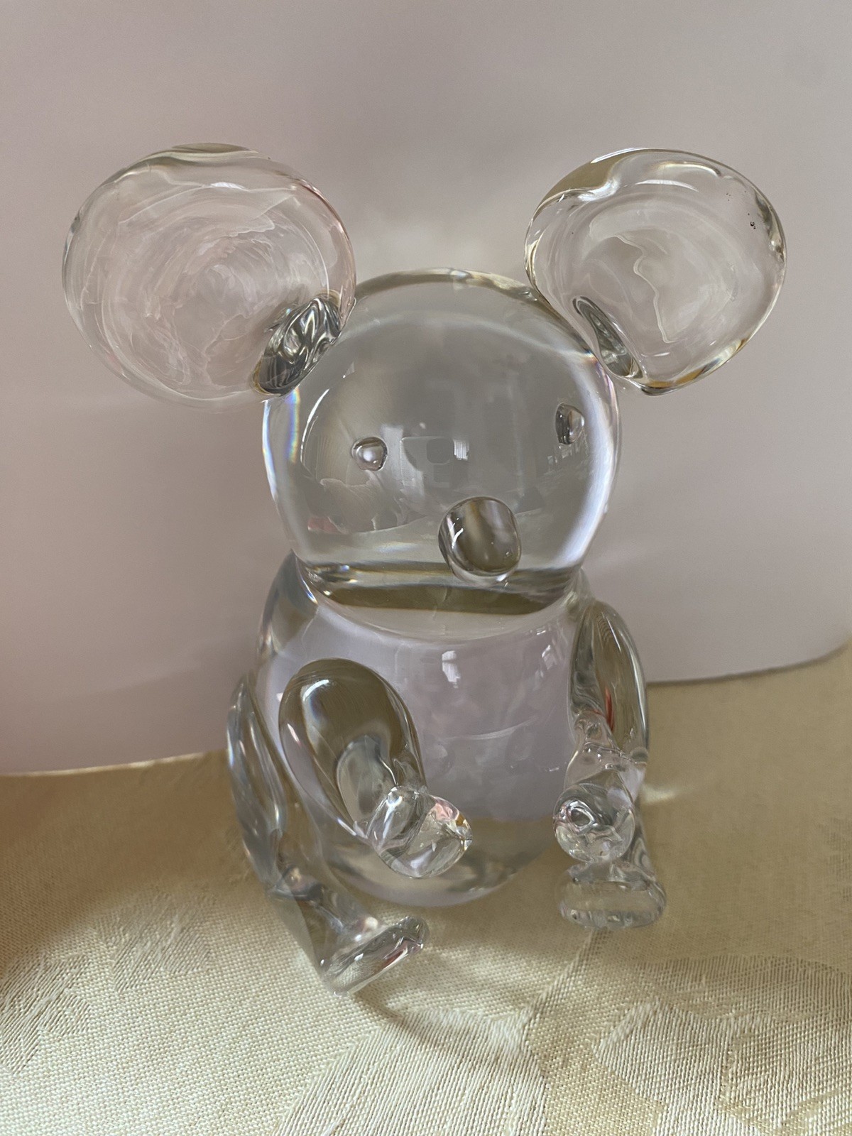 STEUBEN Crystal Koala Bear Figurine 5.75” Lloyd Atkins #8268 Art Glass Sculpture