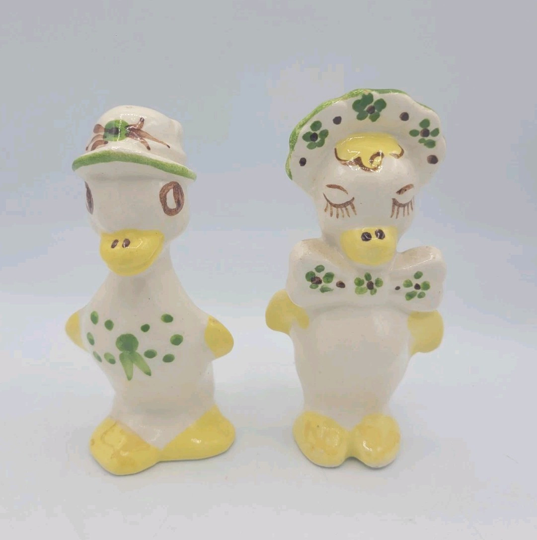 Rio Hondo Pottery Set Duck Figurines Ma & Pa California Ceramics