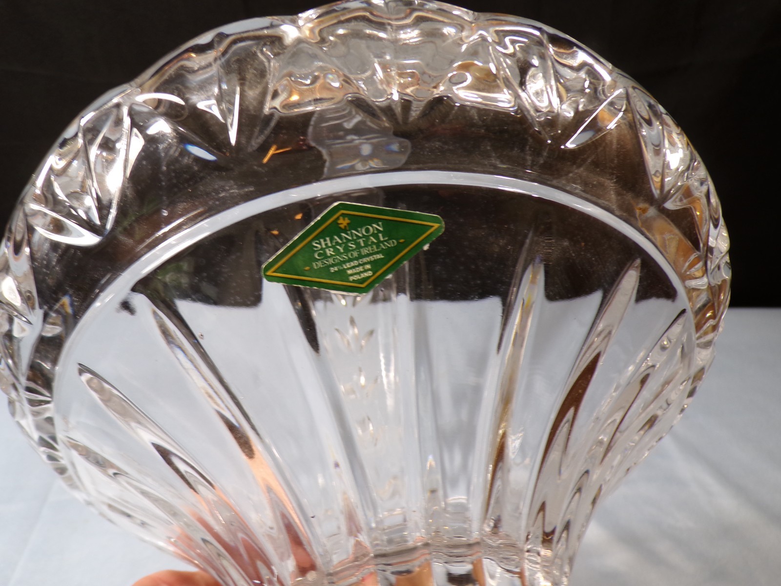 Godinger Shannon Lead Crystal Basket 10 1/2″ Tall